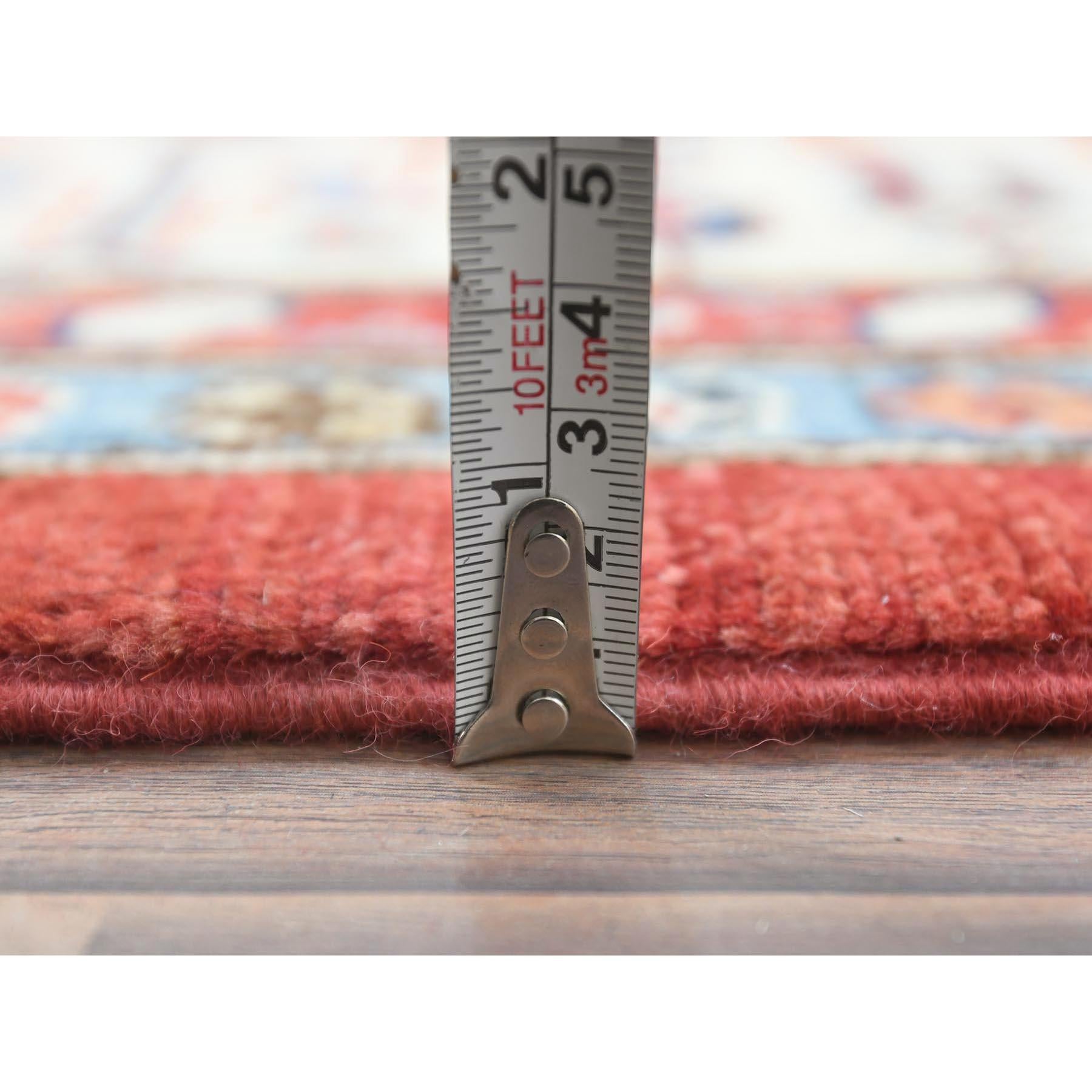 Tapis oriental rouge riche Serapi Heriz Design noué à la main 9'0