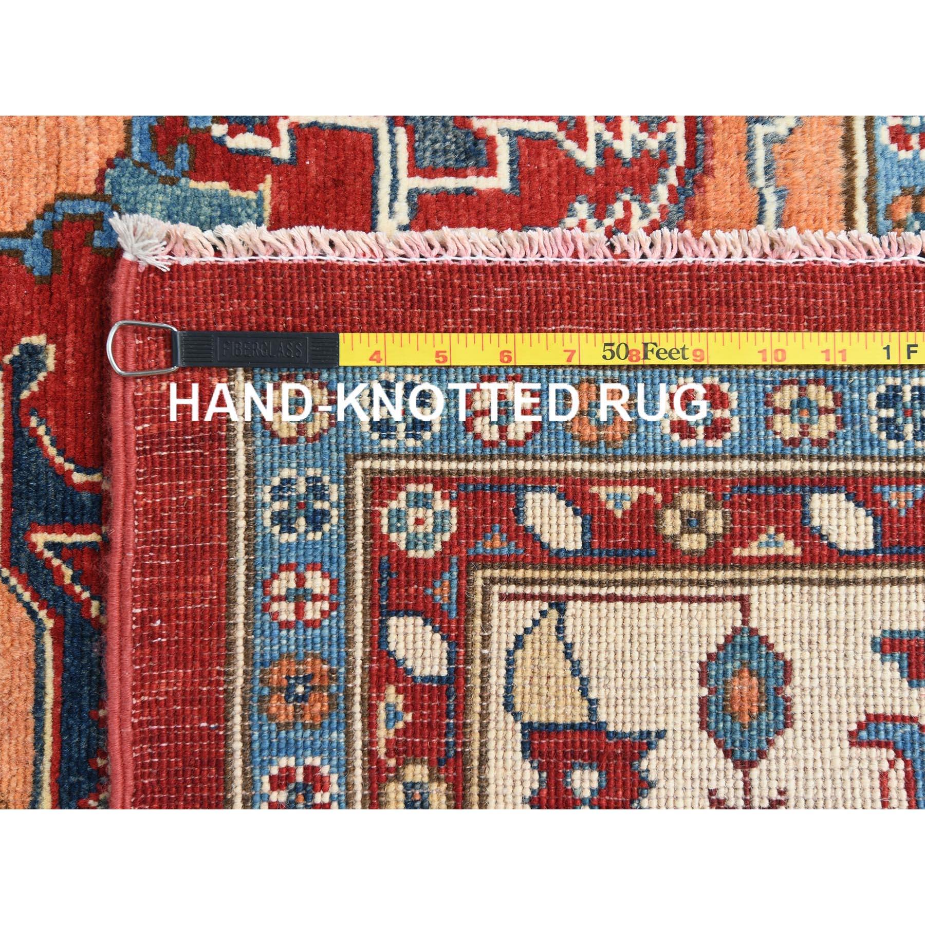Tapis oriental rouge riche Serapi Heriz Design noué à la main 9'0