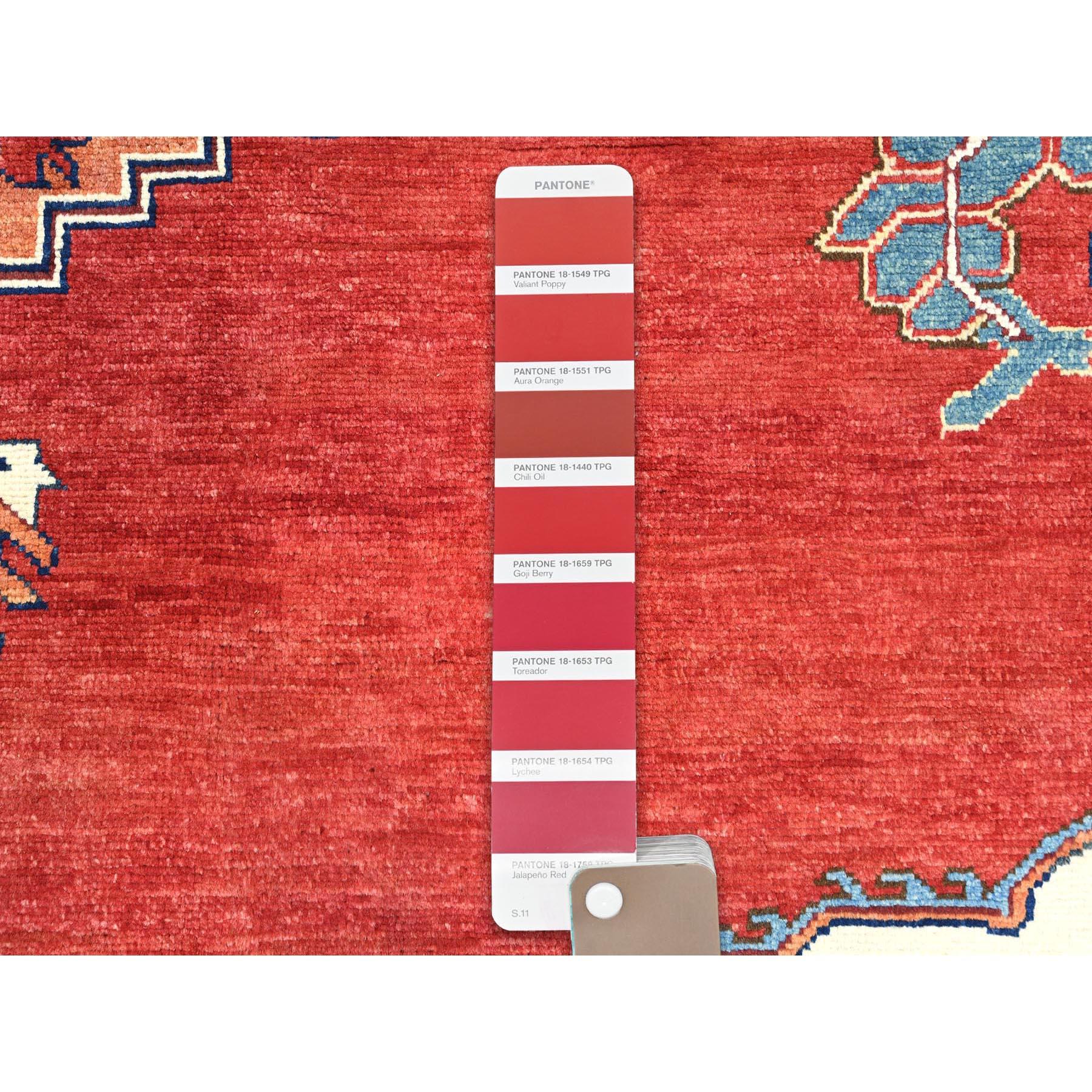 Laine Tapis oriental rouge riche Serapi Heriz Design noué à la main 9'0