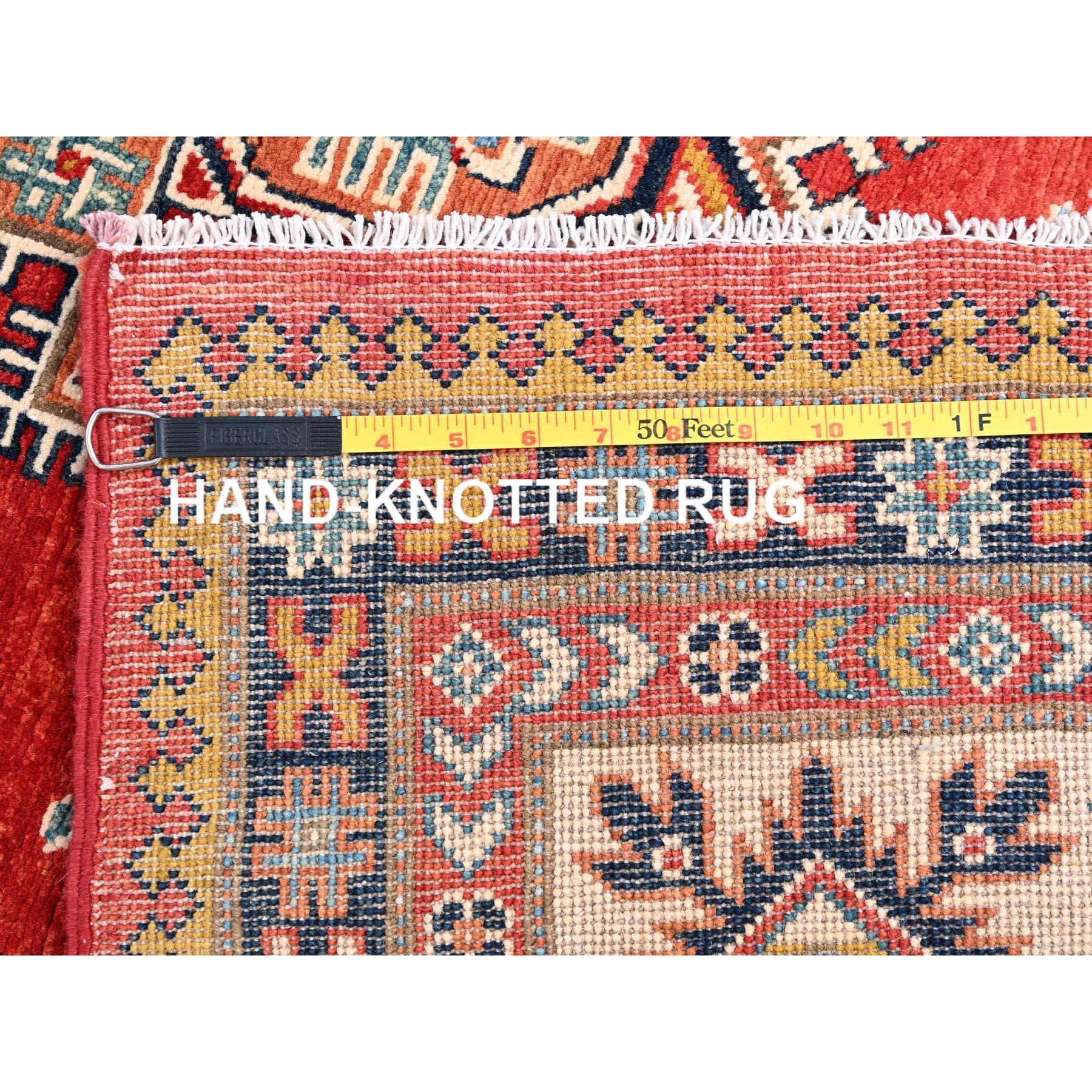 Rich Red Special Kazak 100% Wool Hand Knotted Oriental Rug 9'1