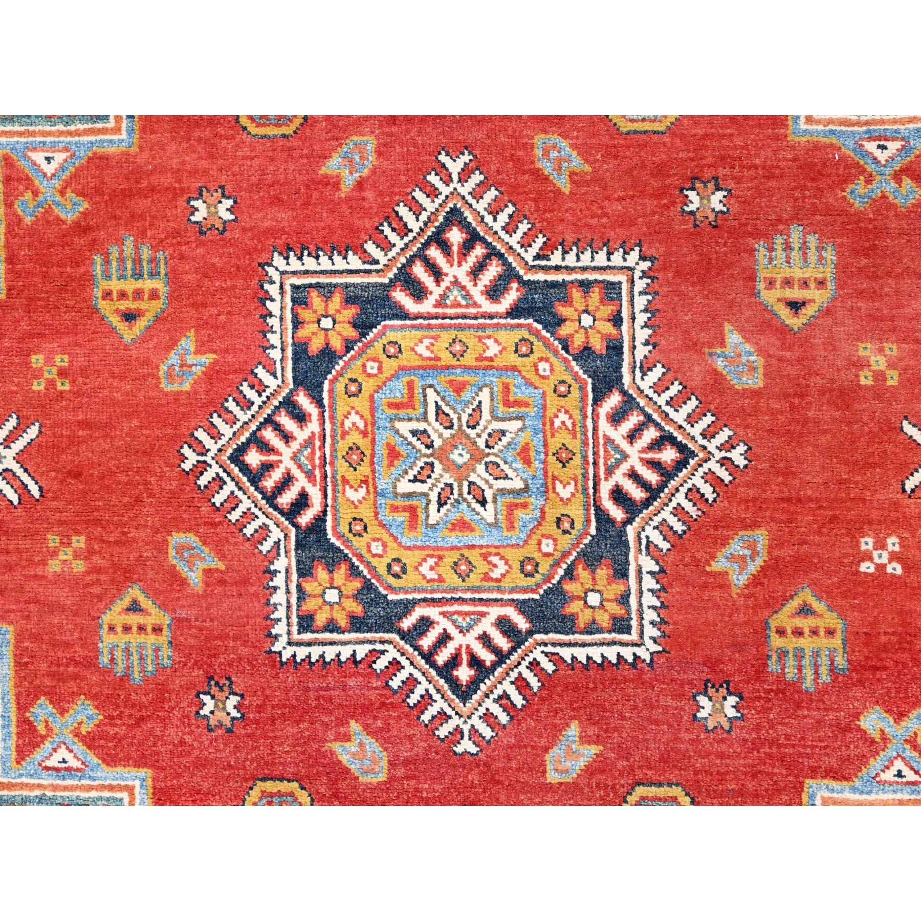 Rich Red Special Kazak 100% Wool Hand Knotted Oriental Rug 9'1