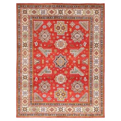 Rich Red Special Kazak 100% Wool Hand Knotted Oriental Rug 9'1" x 12'0"