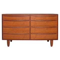 Rich Sculptural Scandinavian Modern Teak 8-Drawer Dresser Svend Aage Madsen 1960