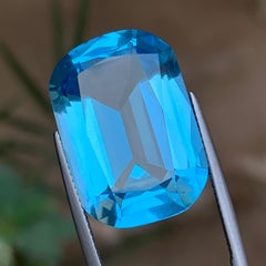 Reicher himmelblauer Schweizer Topas 37.43Ct natürlicher loser Edelstein Cushion-Schliff für Anhänger