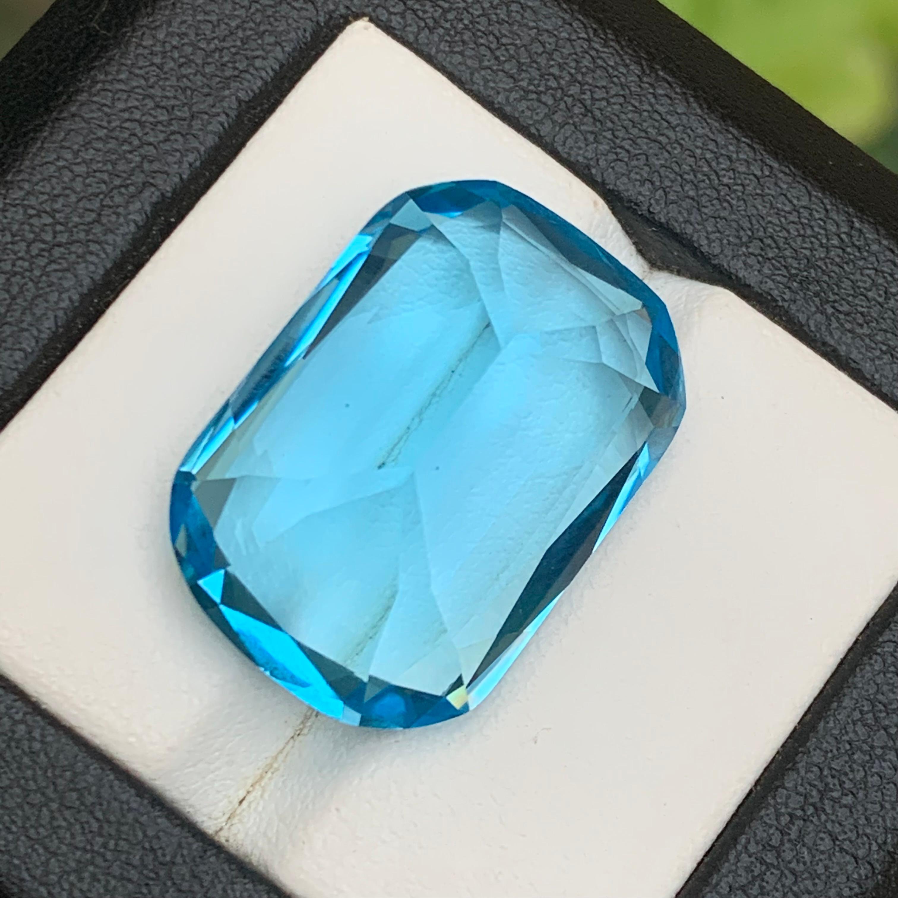Topaze suisse bleu ciel 37.43Ct Naturelle pierres précieuses en vrac taille coussin pour pendentif Neuf - En vente à Peshawar, PK