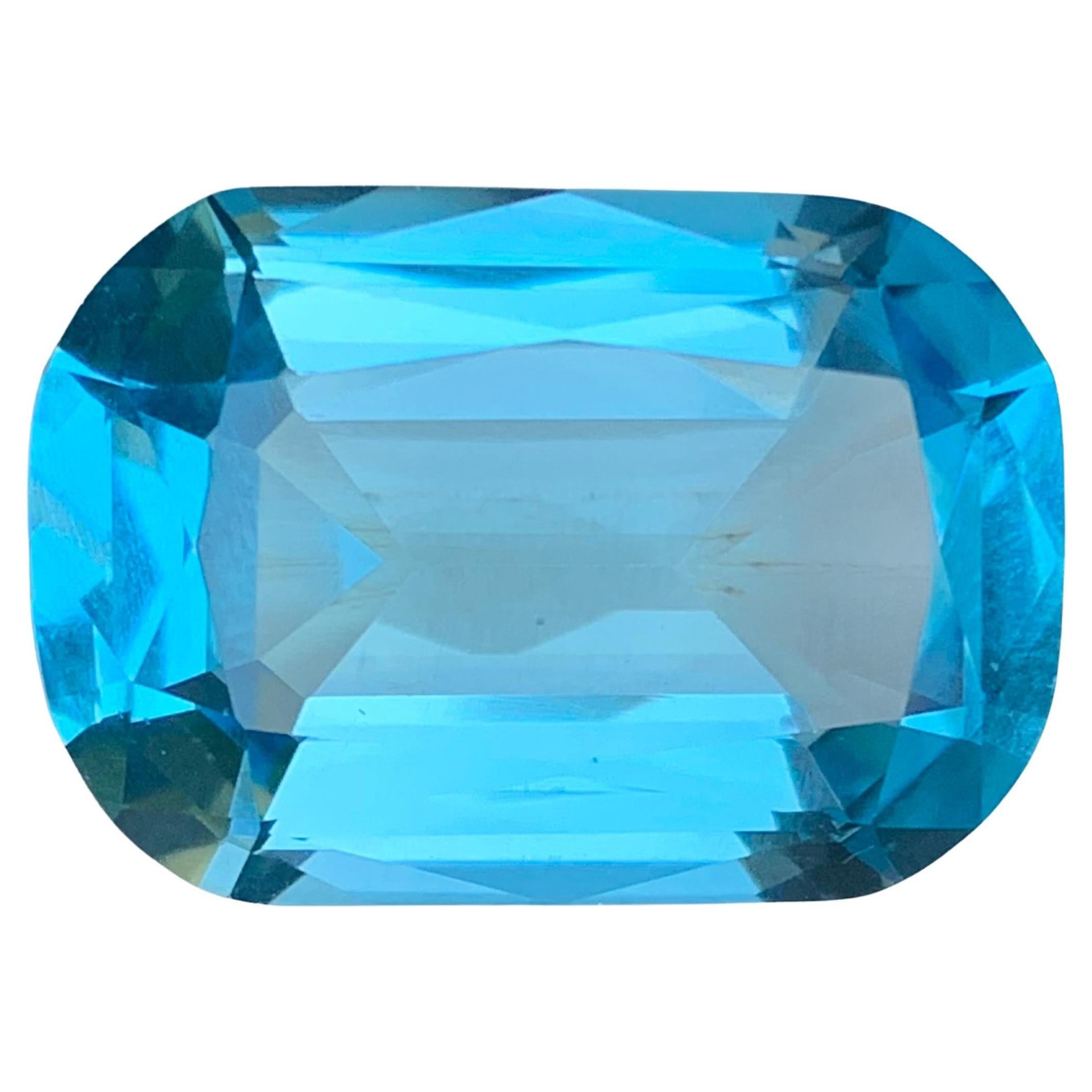 Topaze suisse bleu ciel 37.43Ct Naturelle pierres précieuses en vrac taille coussin pour pendentif en vente