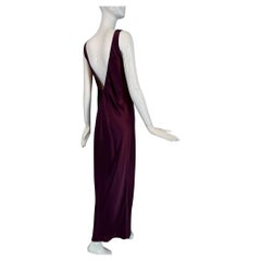 Abito da sera senza maniche Rich Wine Bias Cut Silk Charmeuse V Back 8