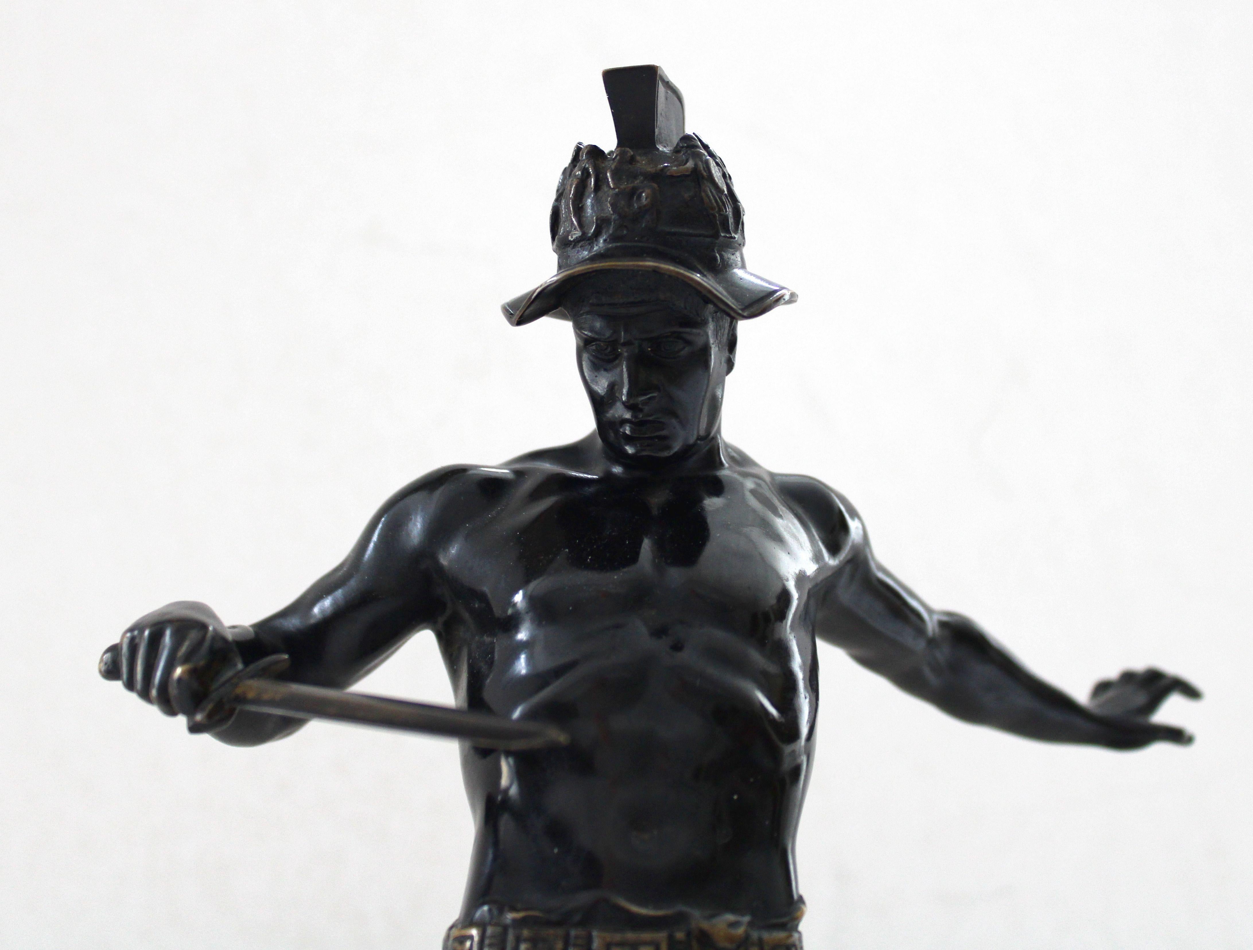 Gladiateur. Bronze, 33 x 30 x 15 cm en vente 10