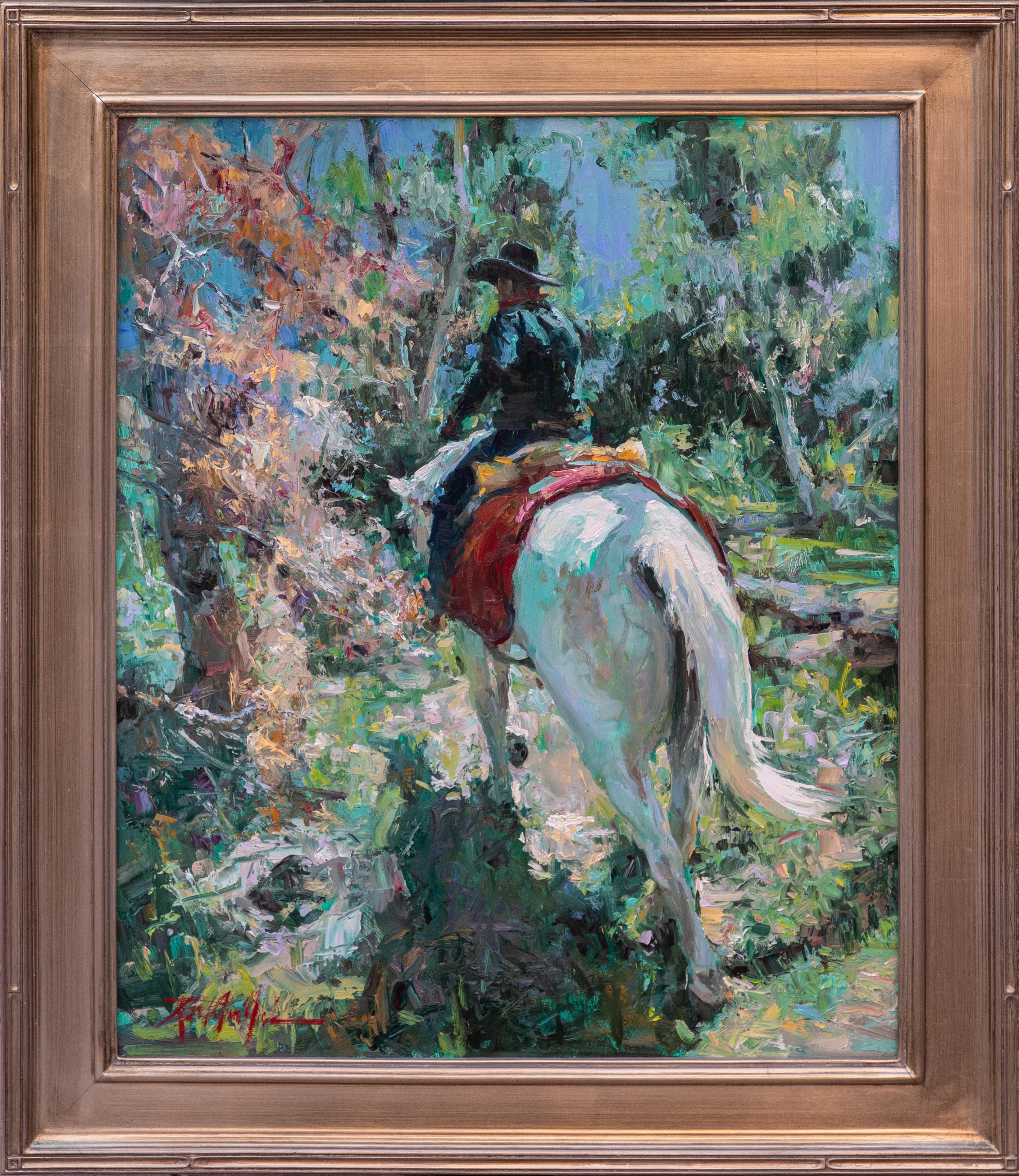 Richard Alan Nichols Figurative Painting - Midnight Trail