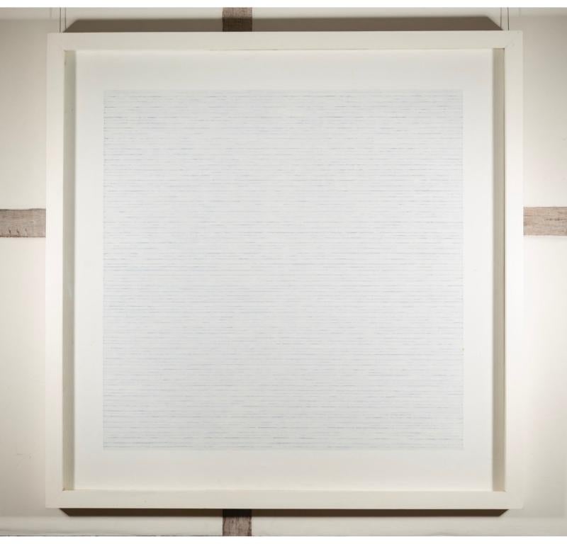 White Painting (Large Square) Oil on Canvas by Richard Allen For Sale 1