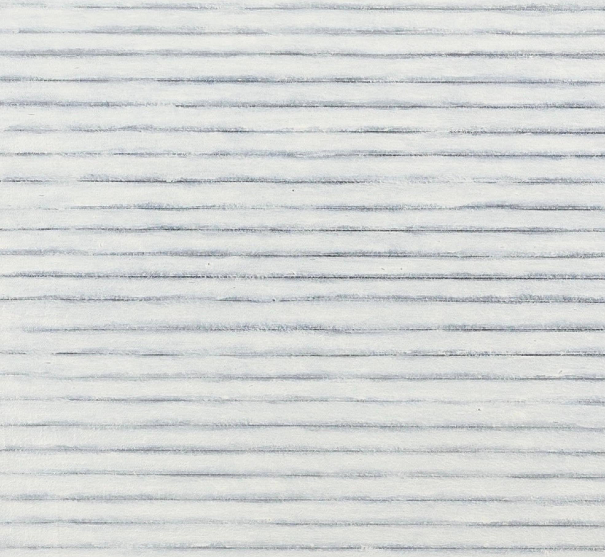 XXV (White Painting ENW9) - Pittura ad olio astratta minimalista in bianco e blu in vendita 1