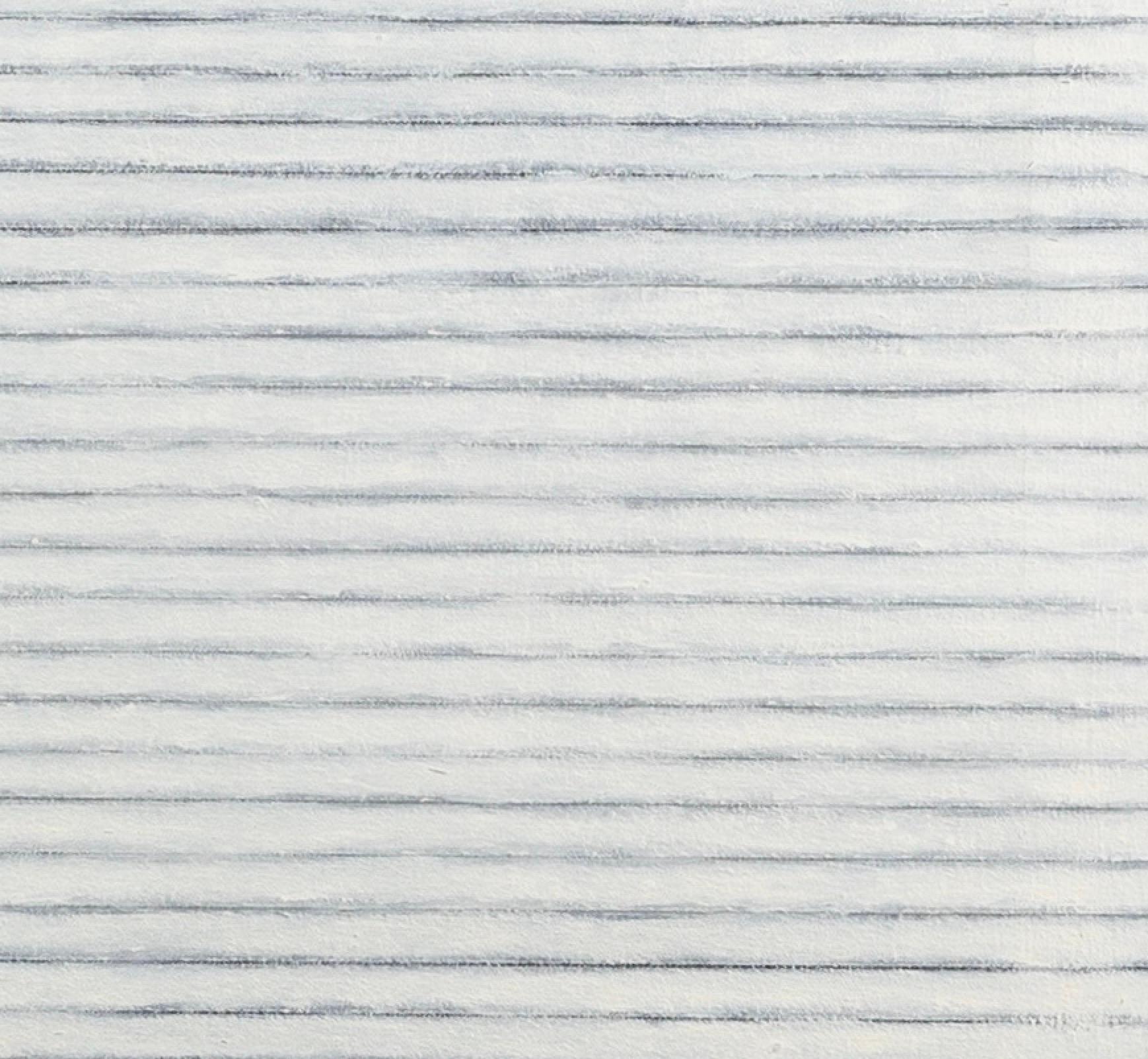 XXV (White Painting ENW9) - Pittura ad olio astratta minimalista in bianco e blu in vendita 2