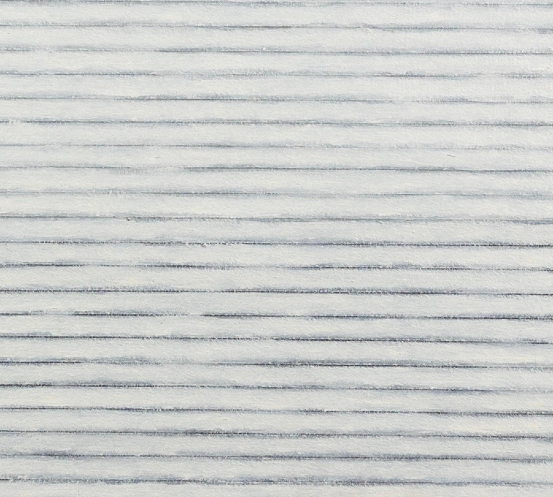XXV (White Painting ENW9) - Pittura ad olio astratta minimalista in bianco e blu in vendita 3