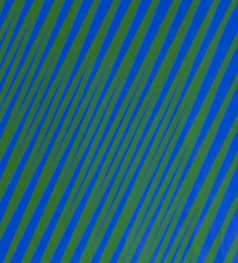 Symo (Blue/Green), 1967 - Abstract Geometric Lines Screen Print by Richard Allen For Sale 3