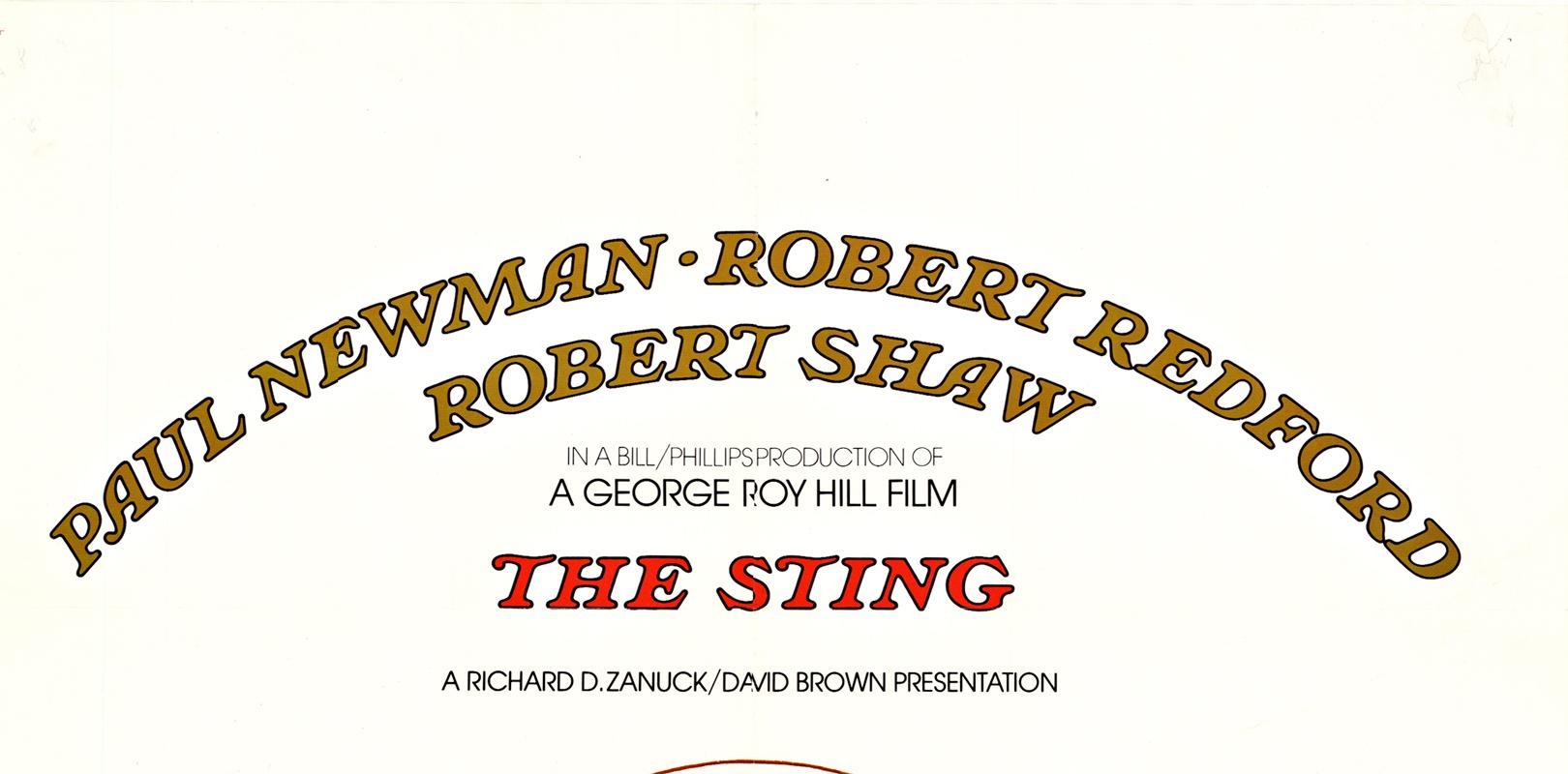 The Sting, original U. S. 1 sheet linen backed movie poster - Print by Richard Amsel