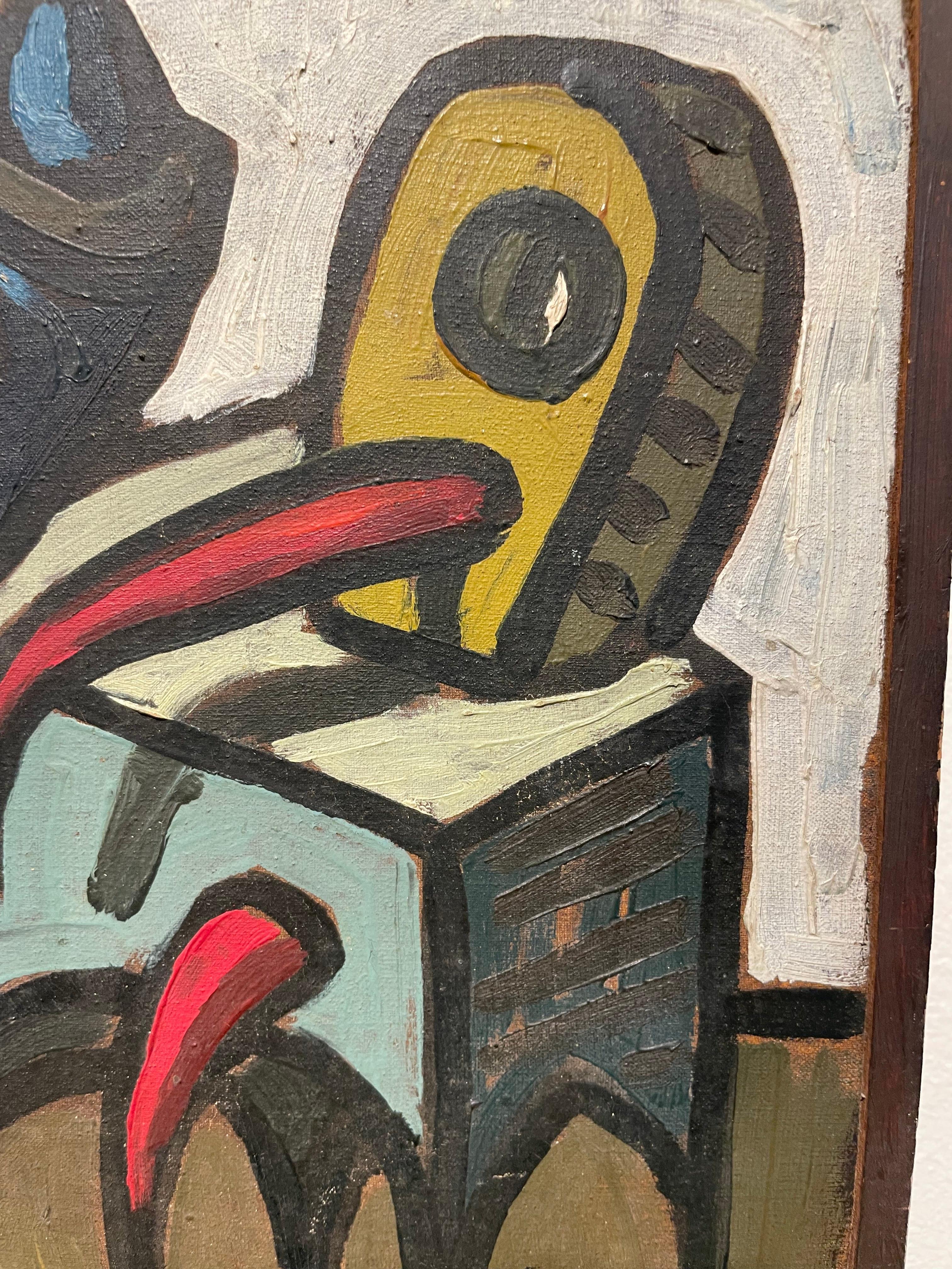 20th century abstract expressionist oil painting by Cleveland School artist For Sale 5