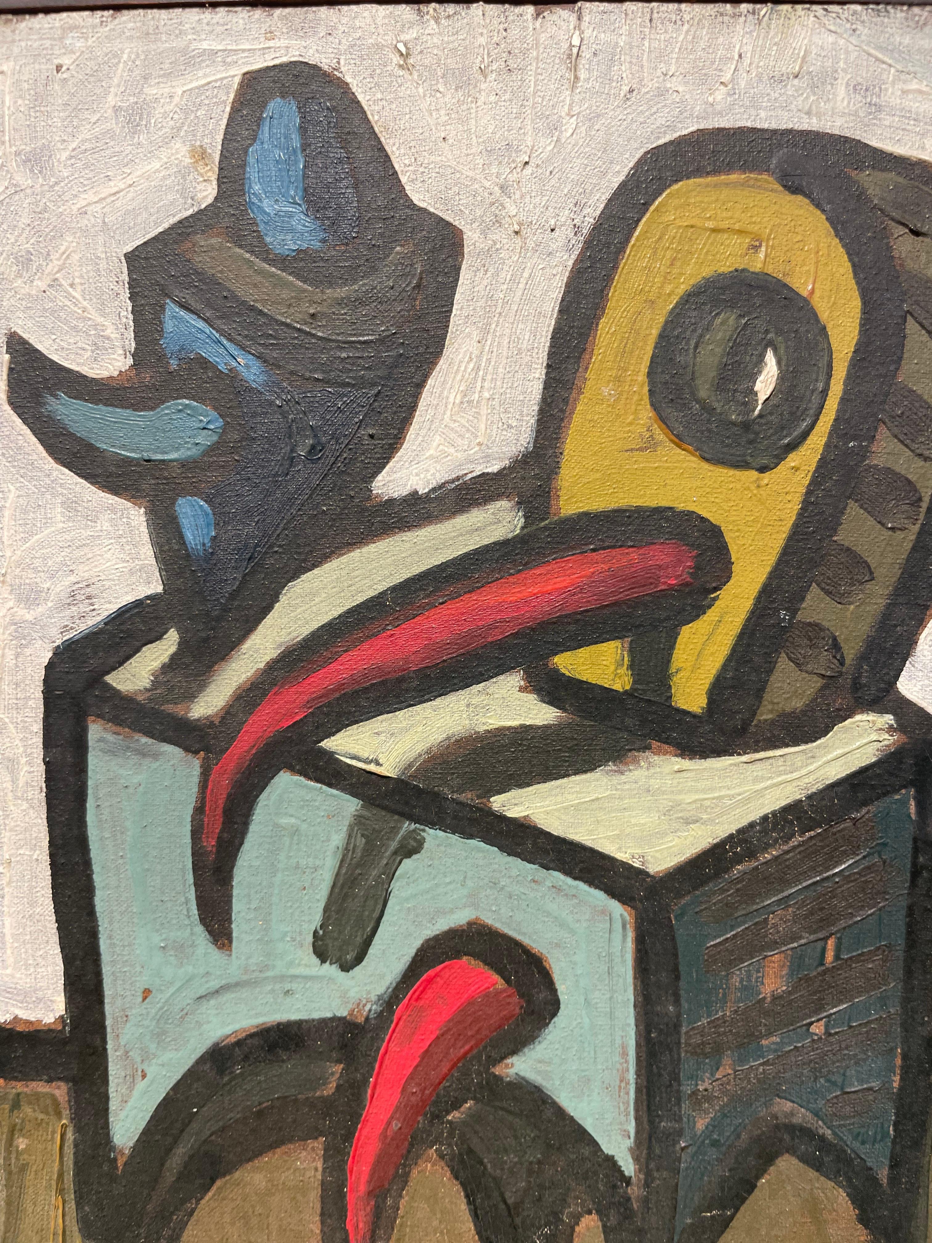 20th century abstract expressionist oil painting by Cleveland School artist For Sale 2