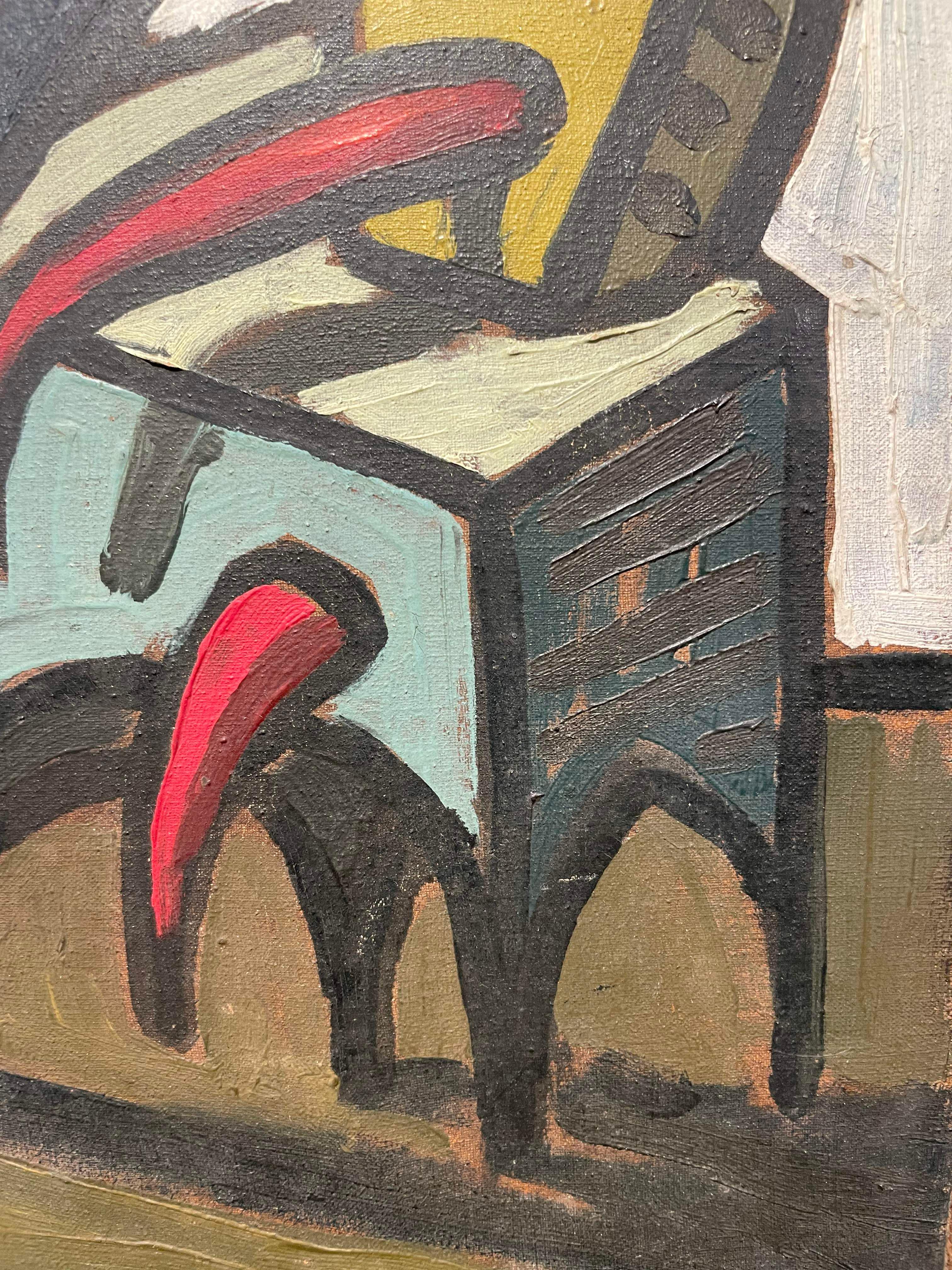 20th century abstract expressionist oil painting by Cleveland School artist For Sale 3