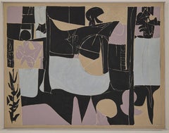 Crusader, Large Abstract Expressionist Painting, Cleveland School Artist