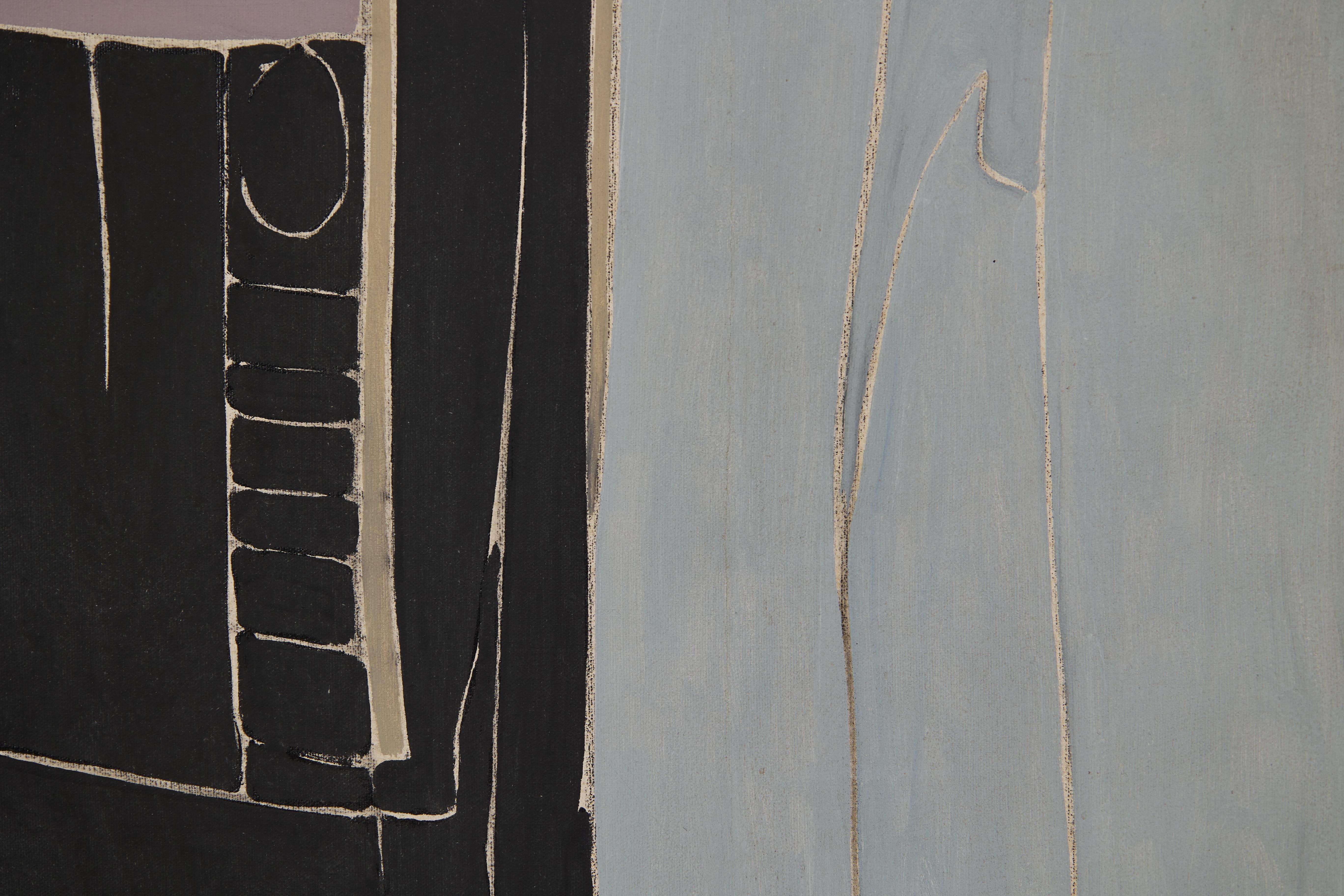 Richard Andre (américain, 1927-2013)
Crusader, C.C. 1969
acrylique sur toile
signé et titré au verso
48.5 X 62.5 pouces

Richard Andre est né à Buffalo, dans l'État de New York, en 1927. Diplômé du Cleveland Institute of Art en 1950, il est