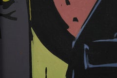 Fragment, abstract expressionist mid-century painting, Cleveland School artist