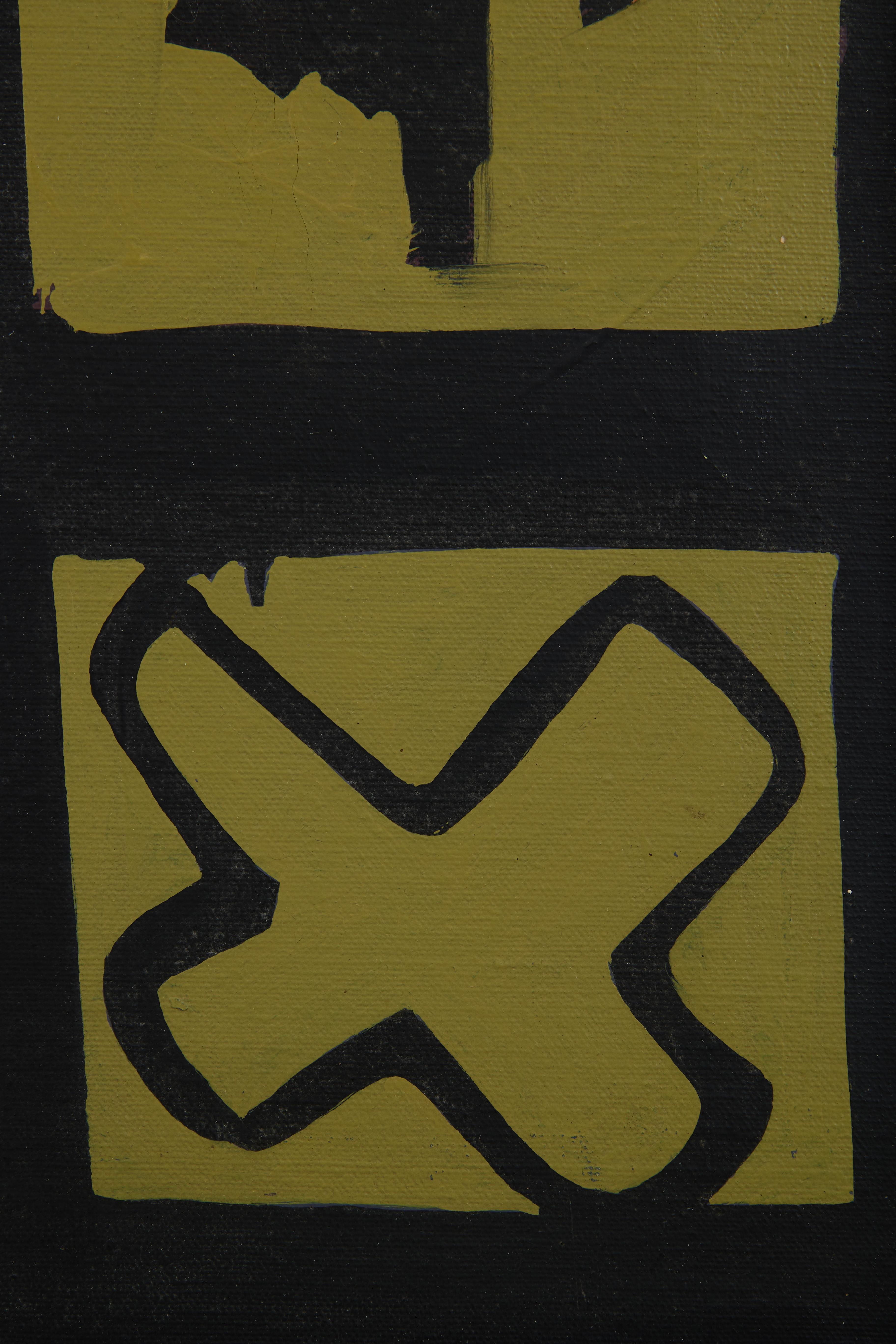 Fragment, abstrakte expressionistische Malerei aus der Mitte des Jahrhunderts, Künstler der Cleveland School (Abstrakter Expressionismus), Painting, von Richard Andres