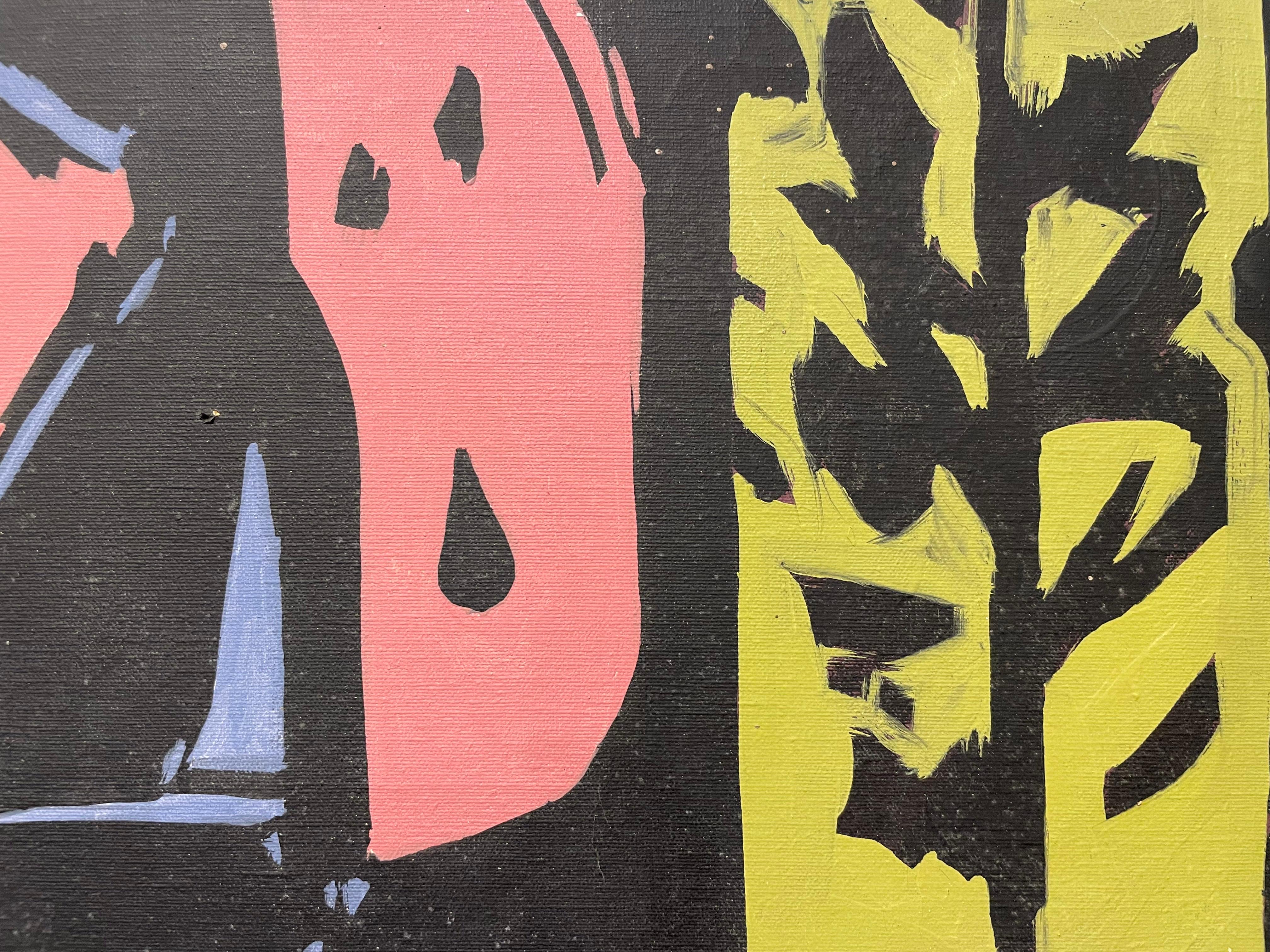 Fragment, abstract expressionist mid-century painting, Cleveland School artist For Sale 2