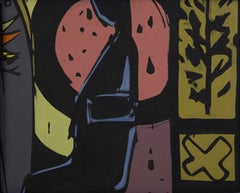 Fragment, abstrakte expressionistische Malerei aus der Mitte des Jahrhunderts, Künstler der Cleveland School