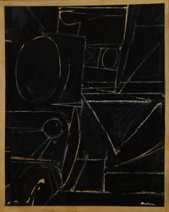 Inky, abstraktes expressionistisches Gemälde des Künstlers der Cleveland School