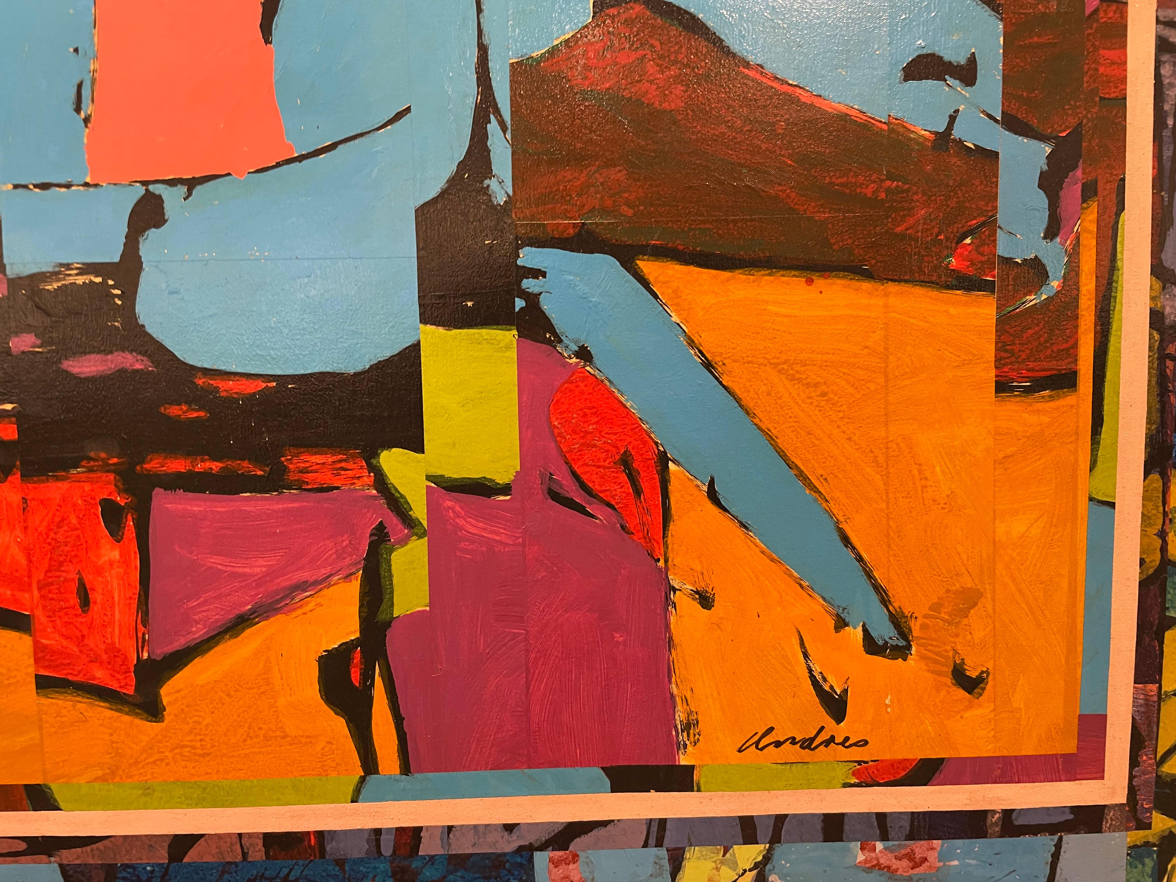L. S. F. vibrant abstract expressionist painting by Cleveland School artist For Sale 5