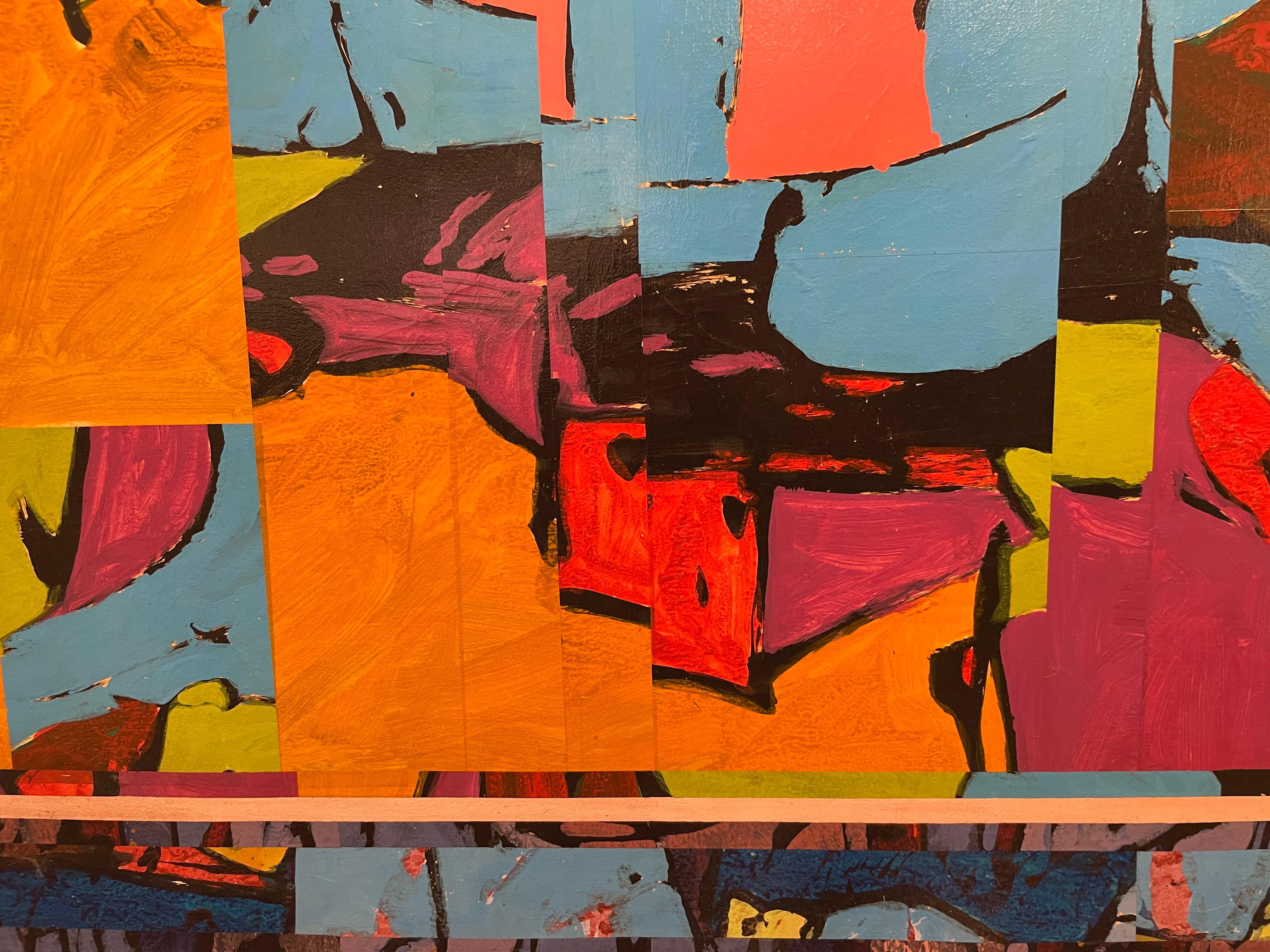 L. S. F. vibrant abstract expressionist painting by Cleveland School artist For Sale 6