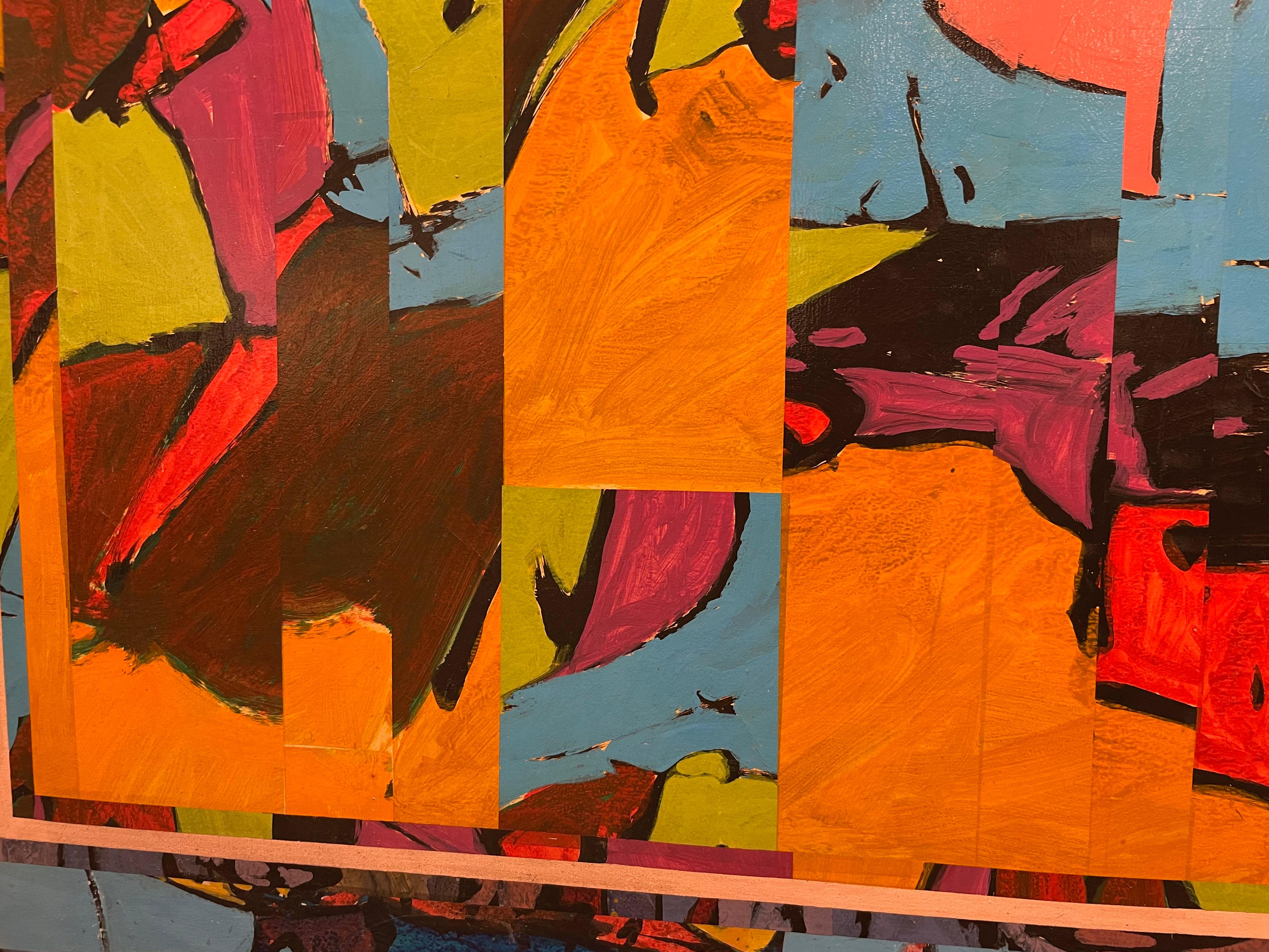 L. S. F. vibrant abstract expressionist painting by Cleveland School artist For Sale 7