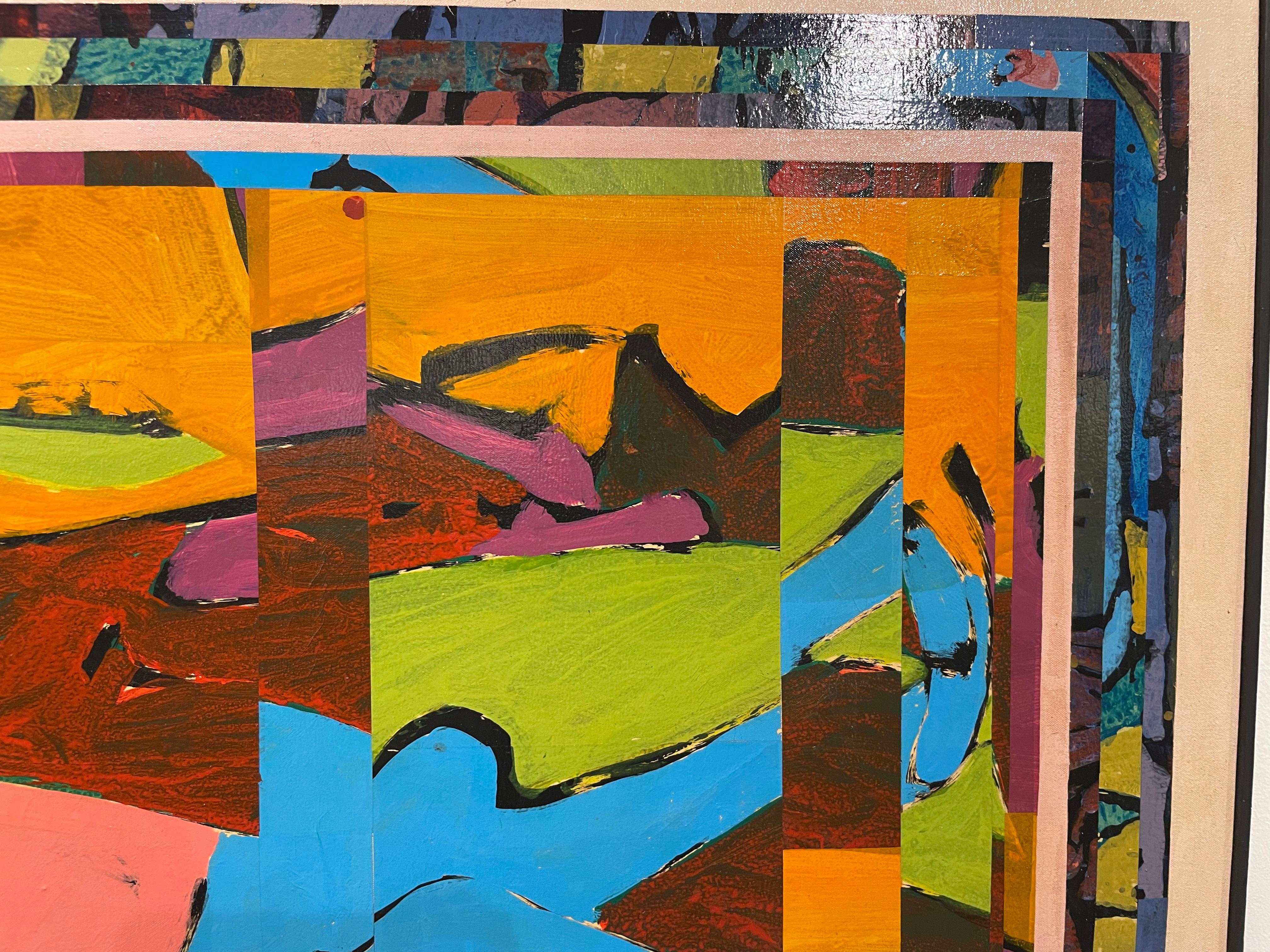 L. S. F. vibrant abstract expressionist painting by Cleveland School artist For Sale 2