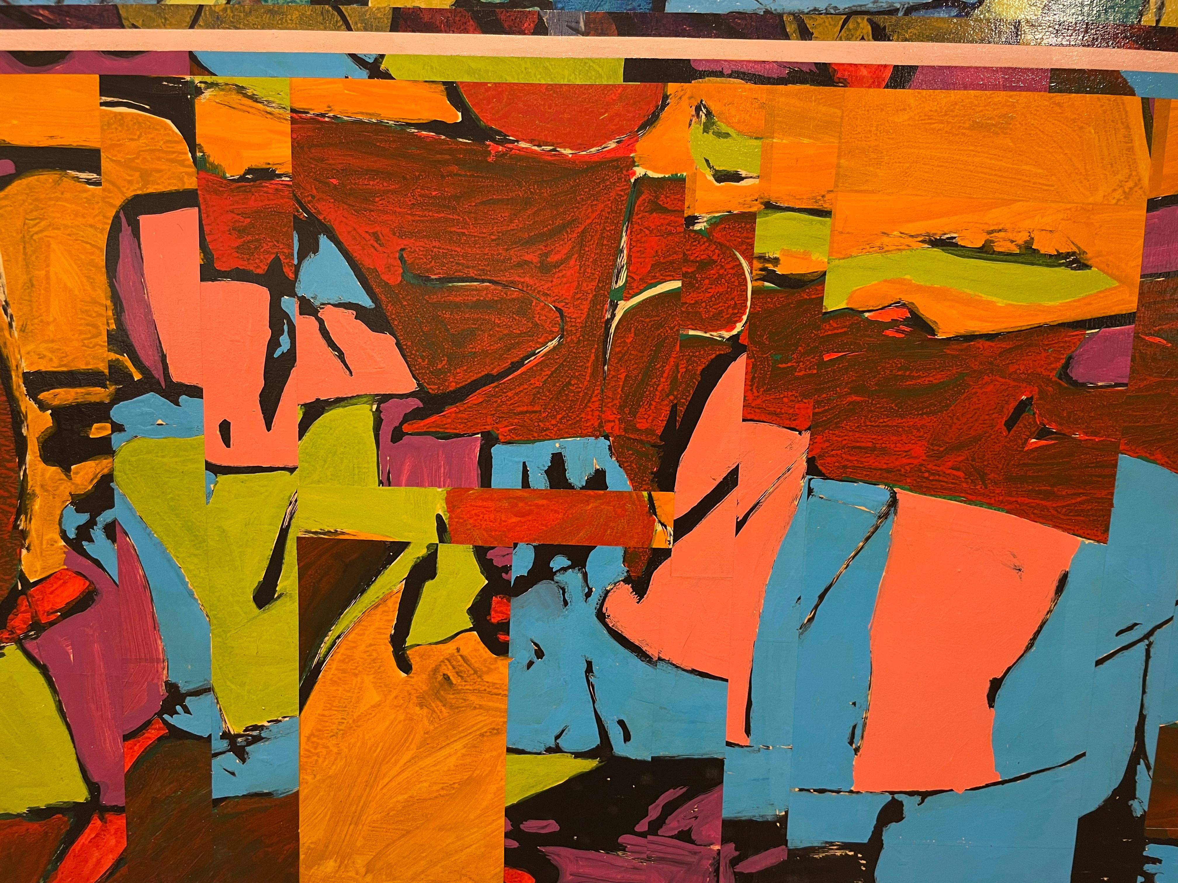 L. S. F. vibrant abstract expressionist painting by Cleveland School artist For Sale 3