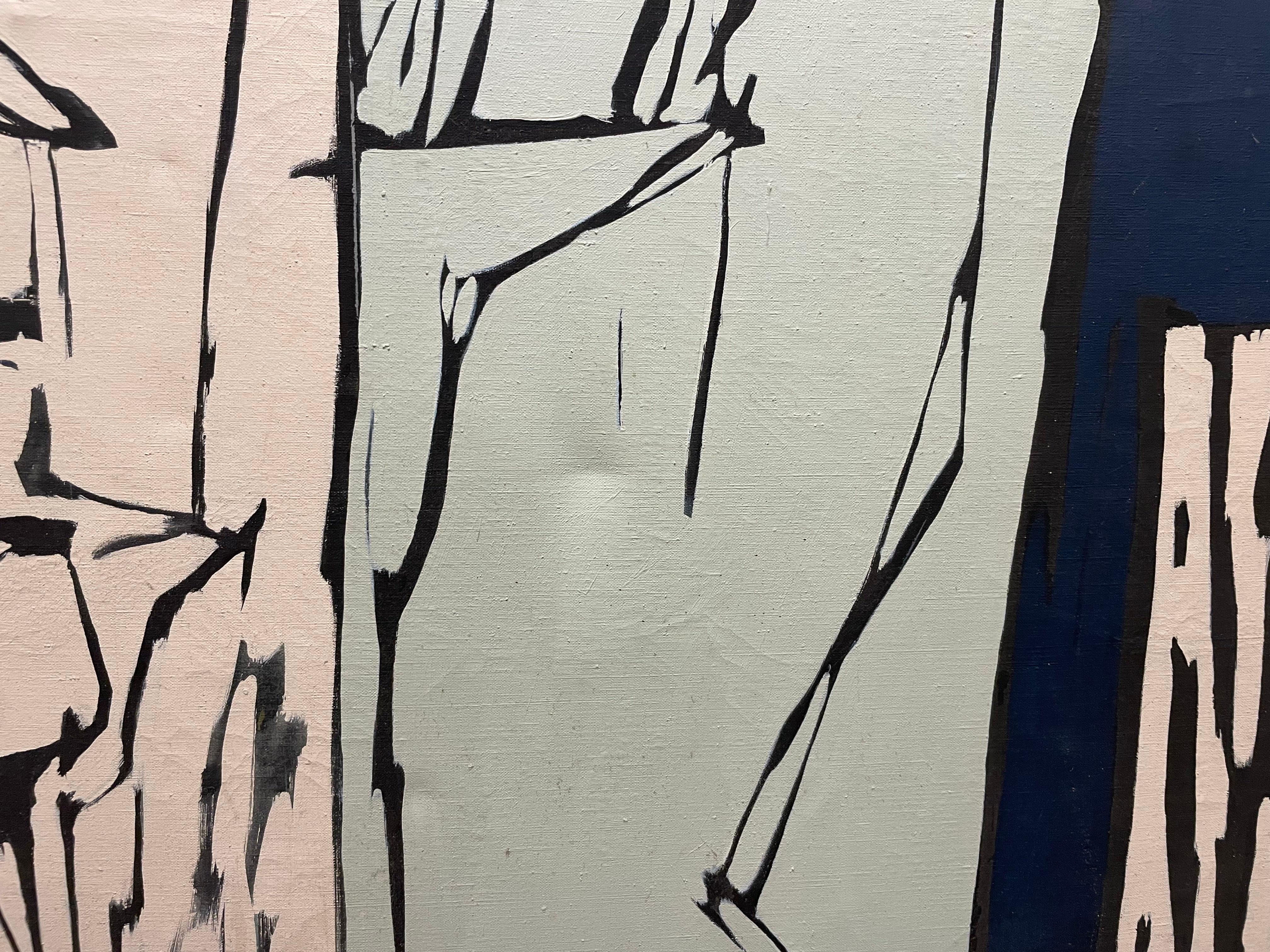Großes abstraktes expressionistisches Acrylgemälde aus der Mitte des Jahrhunderts, Cleveland School im Angebot 6