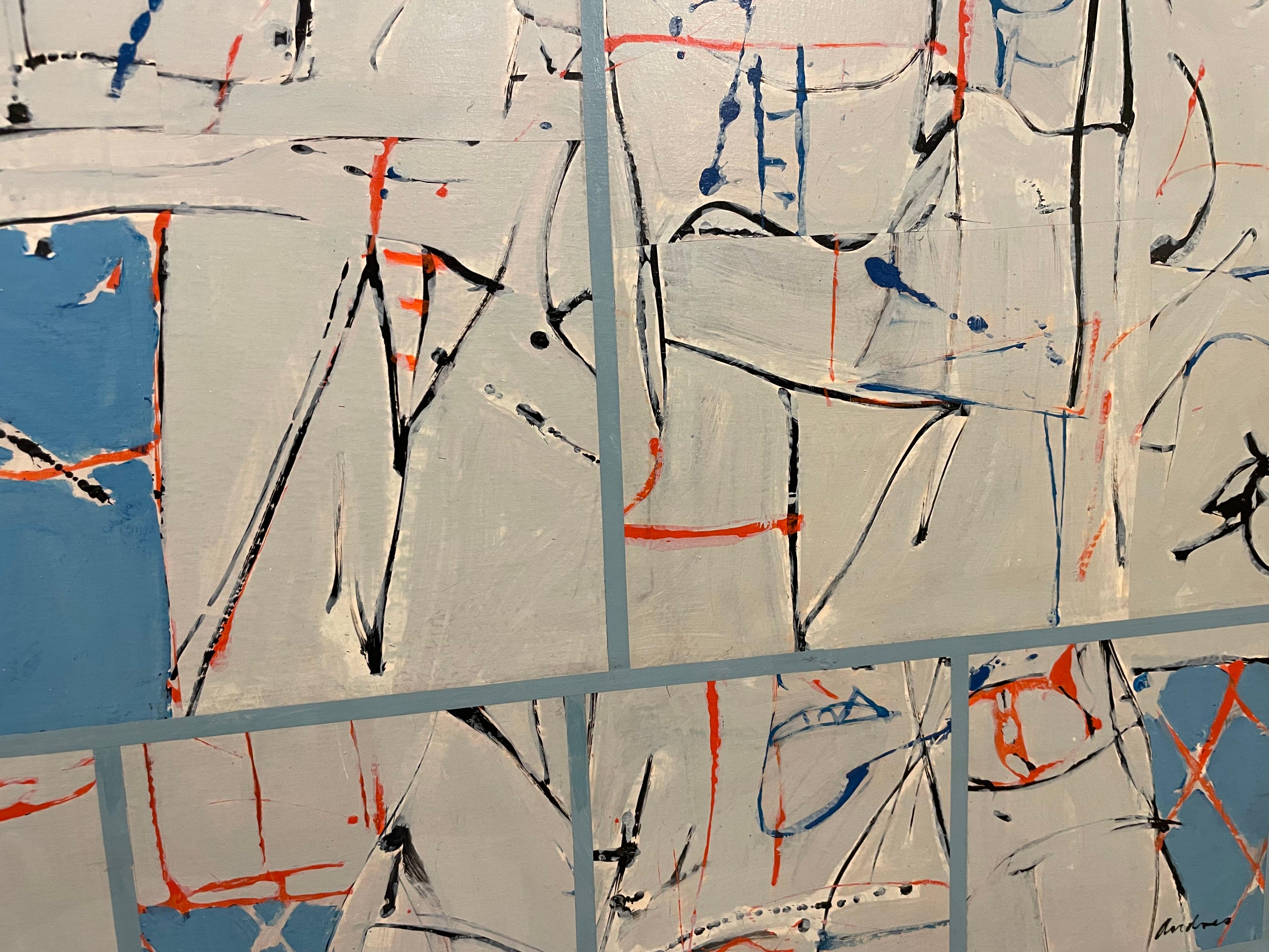 Reflections, large abstract expressionist painting by Cleveland School artist For Sale 4