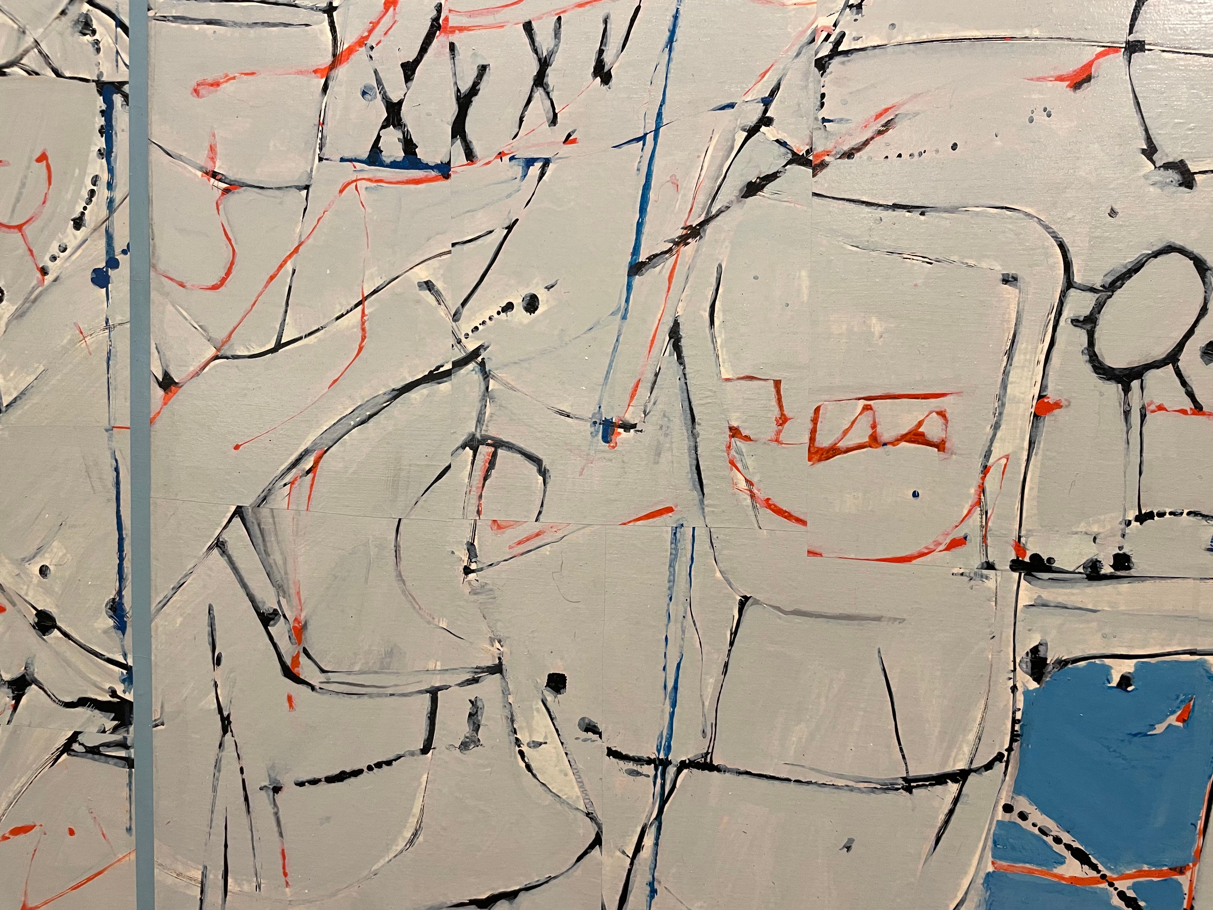 Reflections, large abstract expressionist painting by Cleveland School artist For Sale 5