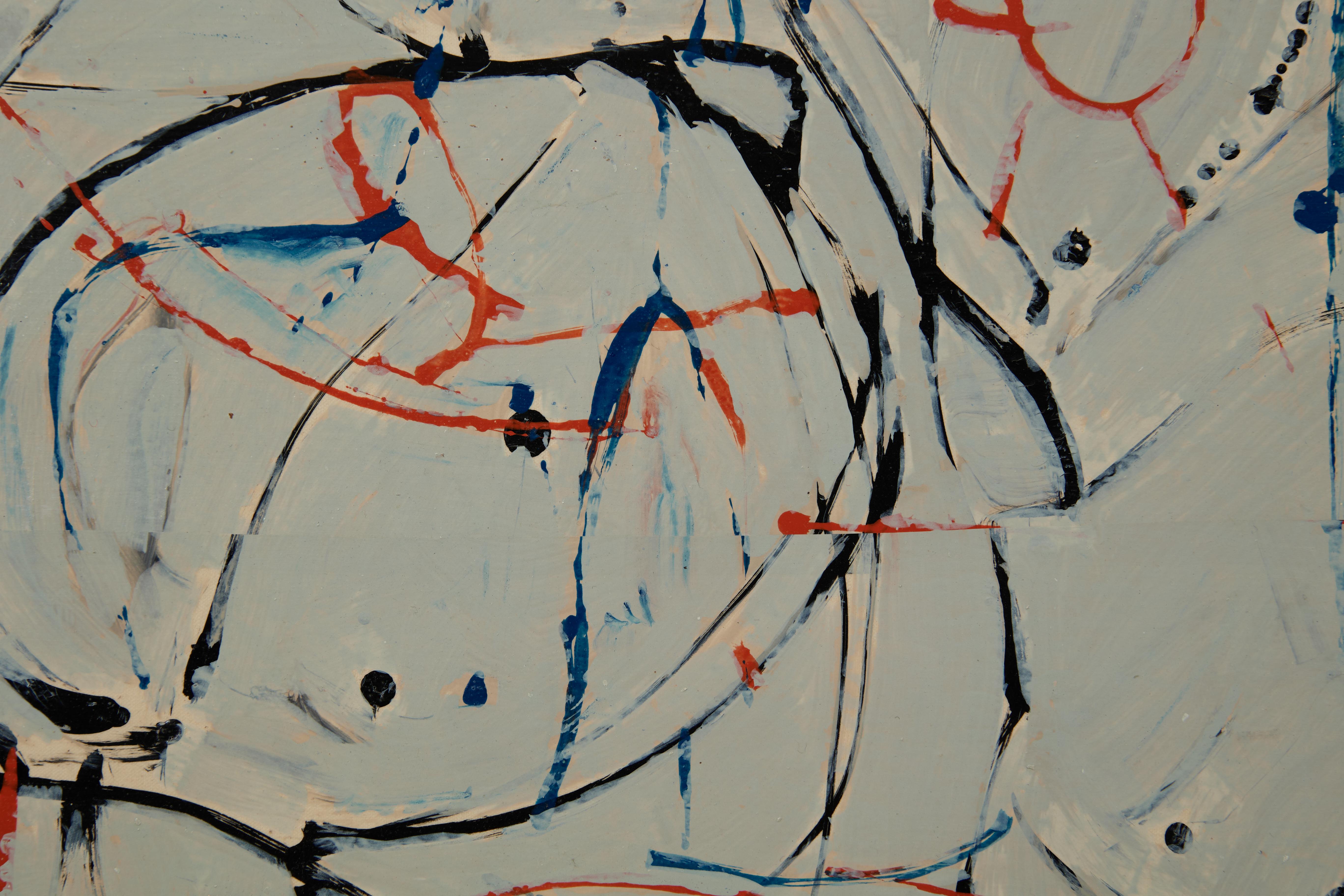 Reflections, großes abstraktes expressionistisches Gemälde des Künstlers der Cleveland School – Painting von Richard Andres