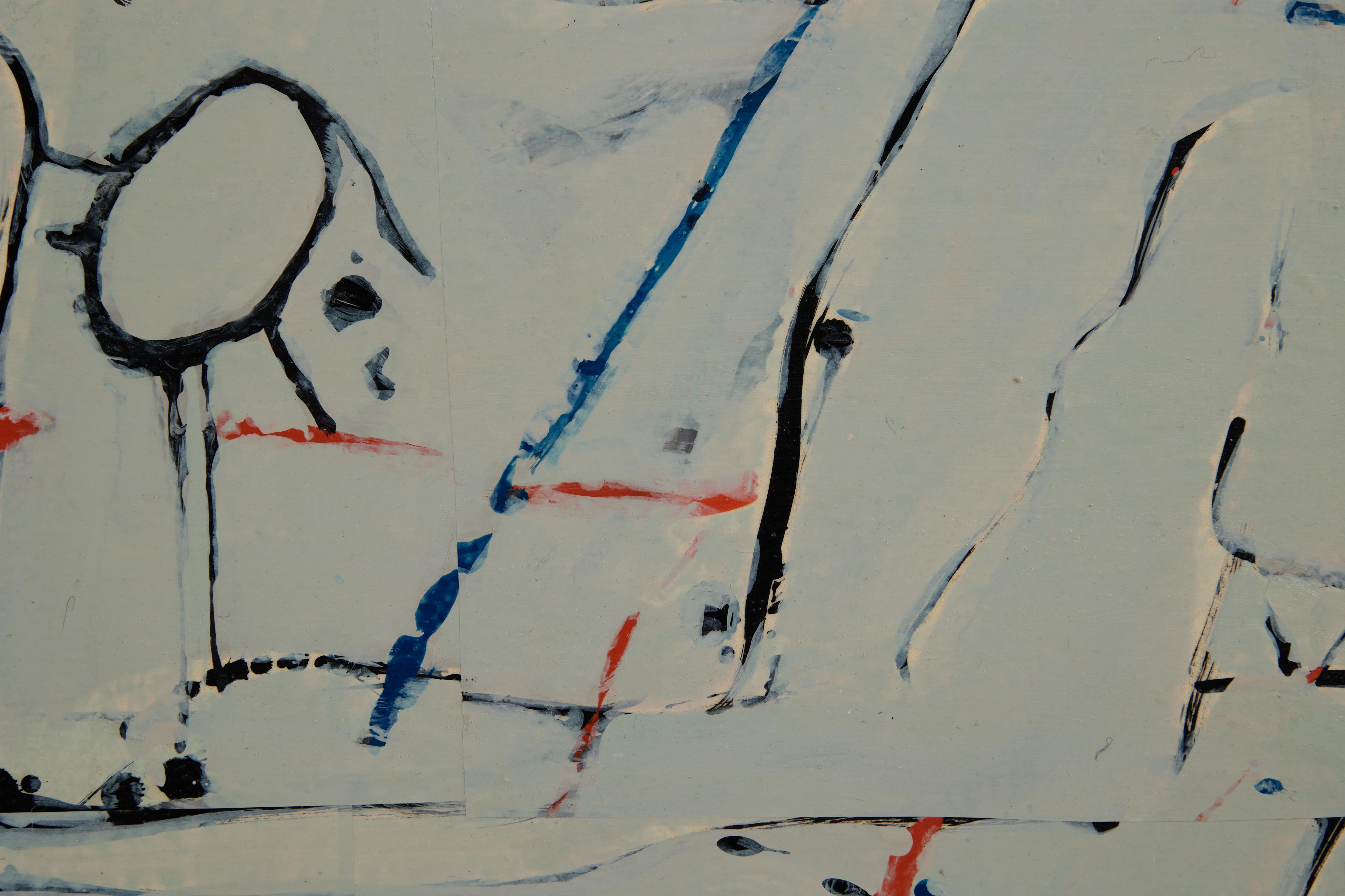 Reflections, großes abstraktes expressionistisches Gemälde des Künstlers der Cleveland School (Abstrakter Expressionismus), Painting, von Richard Andres
