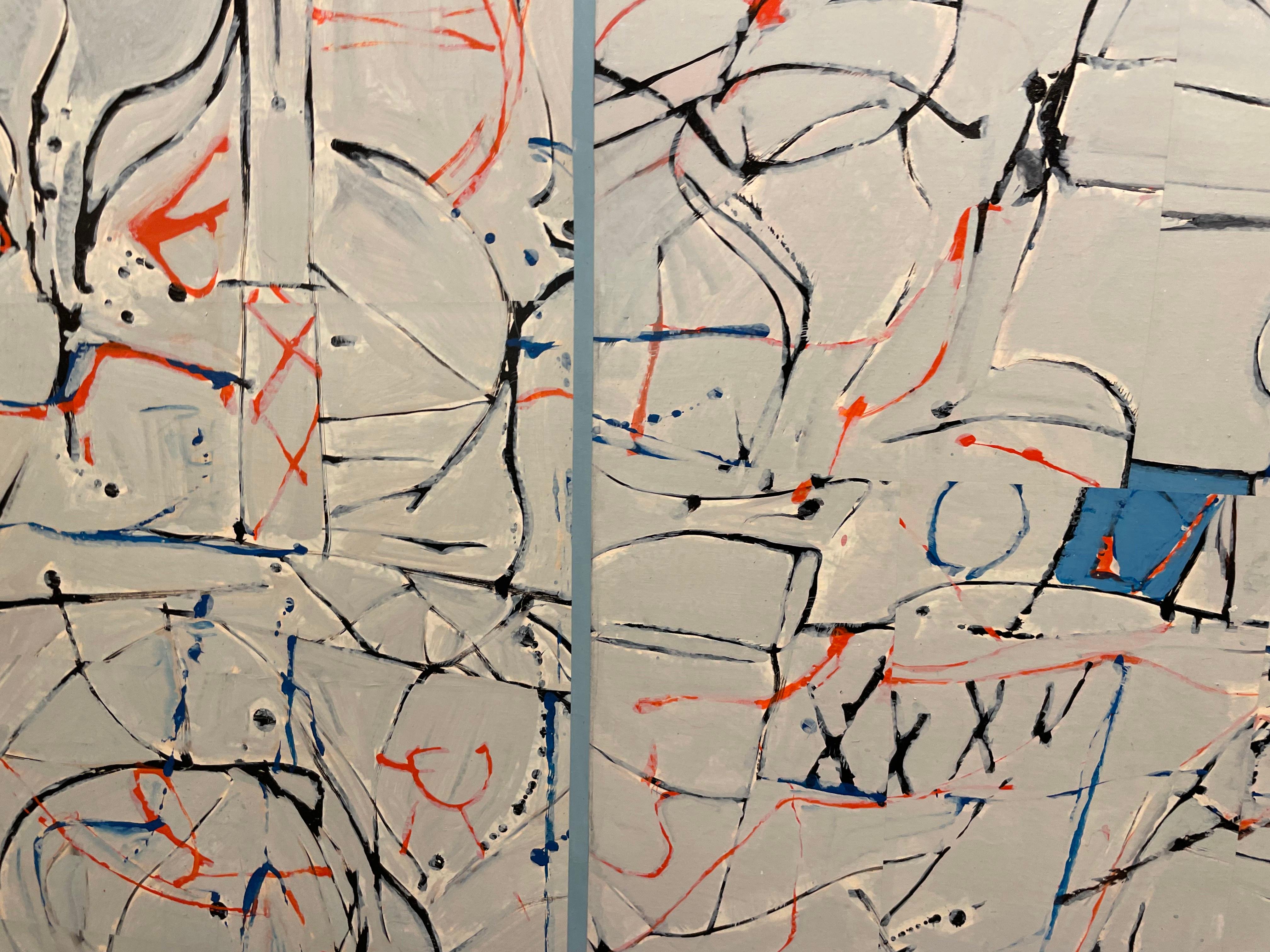 Reflections, large abstract expressionist painting by Cleveland School artist For Sale 2