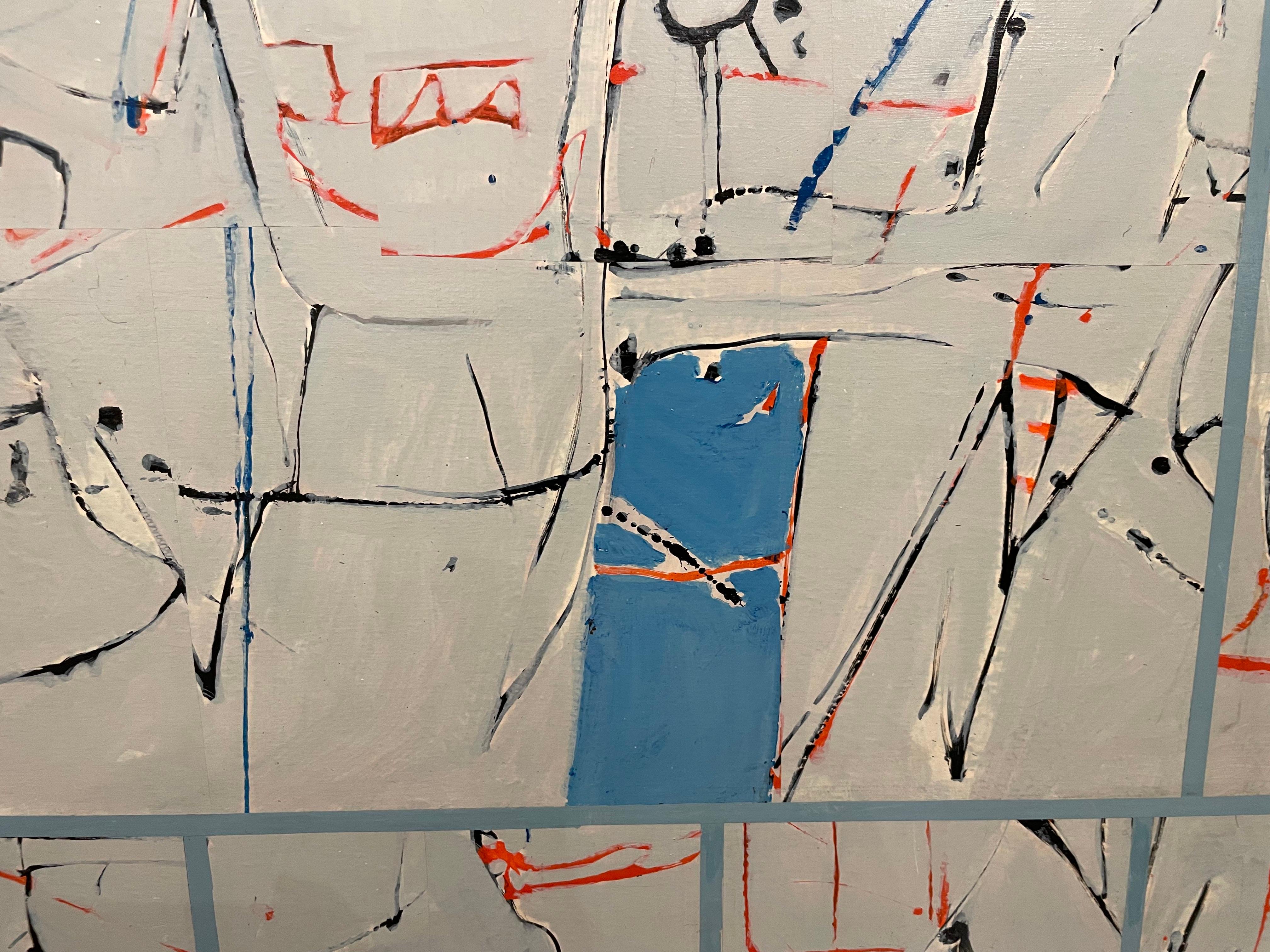 Reflections, large abstract expressionist painting by Cleveland School artist For Sale 3