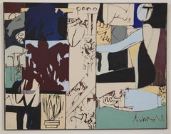 Saturday on Wednesday, Large Abstract Expressionist Acrylic Painting, 20th C.