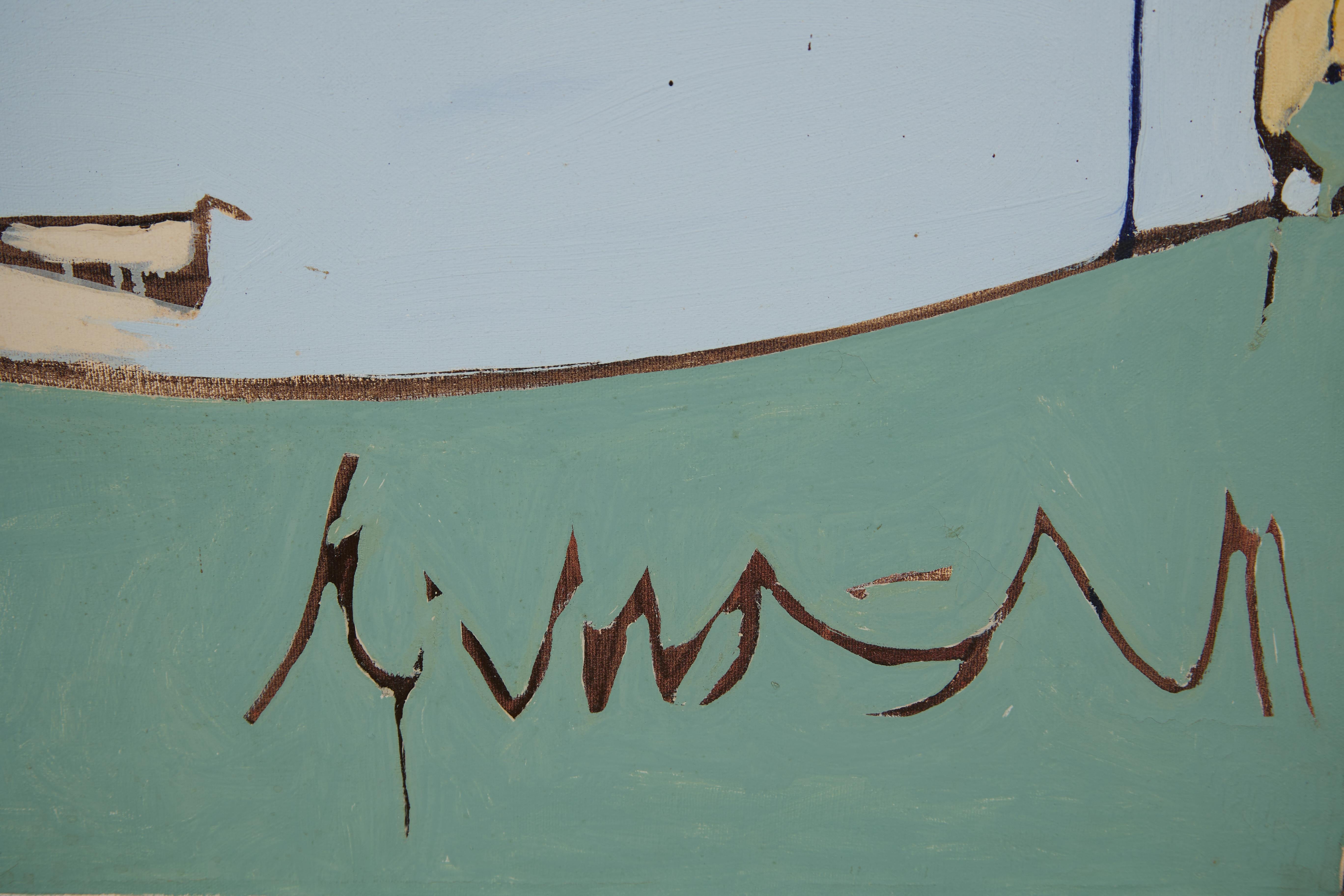 Saturday on Wednesday, Large Abstract Expressionist Acrylic Painting, 20th C. For Sale 1
