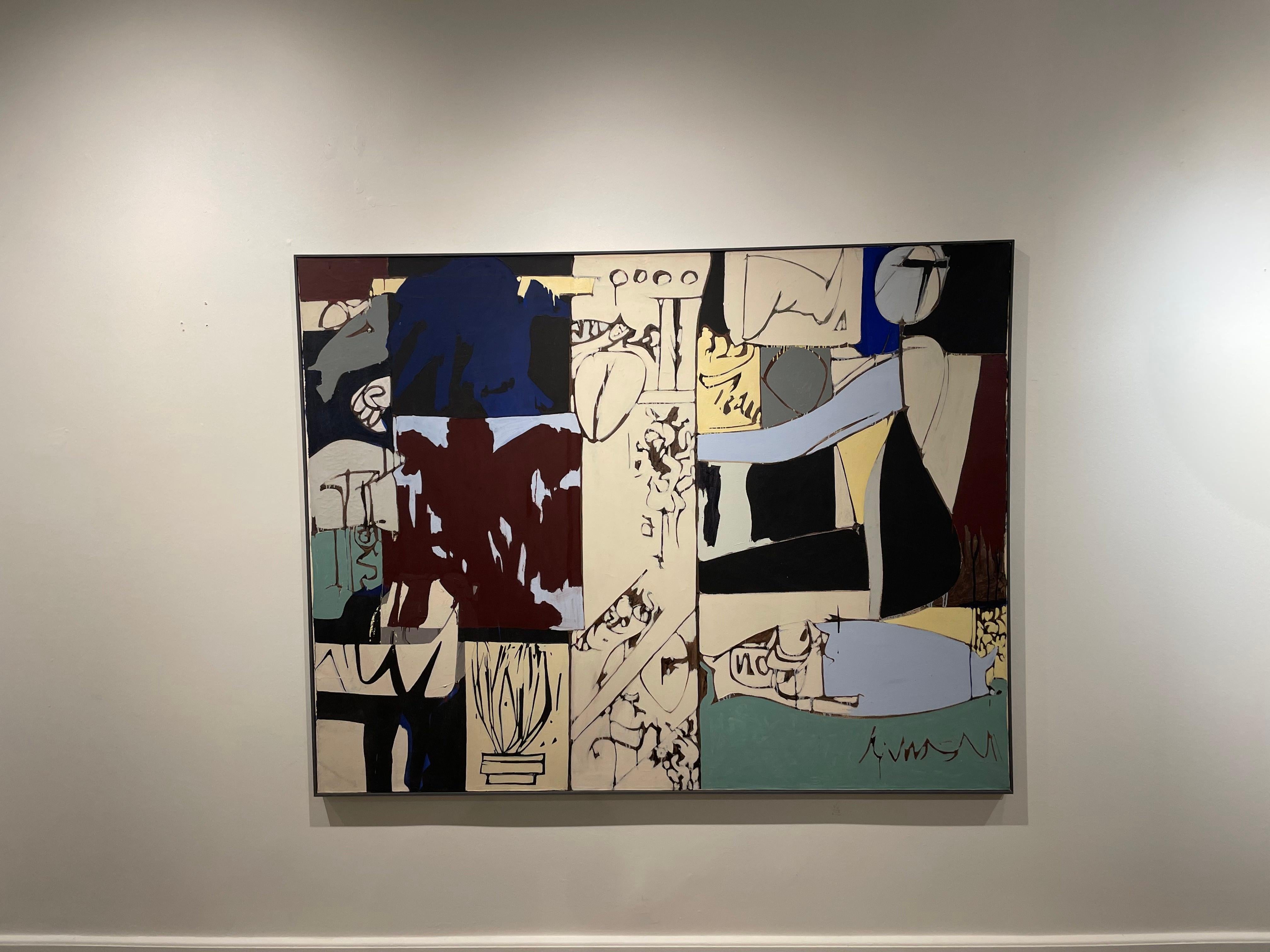 Saturday on Wednesday, Large Abstract Expressionist Acrylic Painting, 20th C. For Sale 4