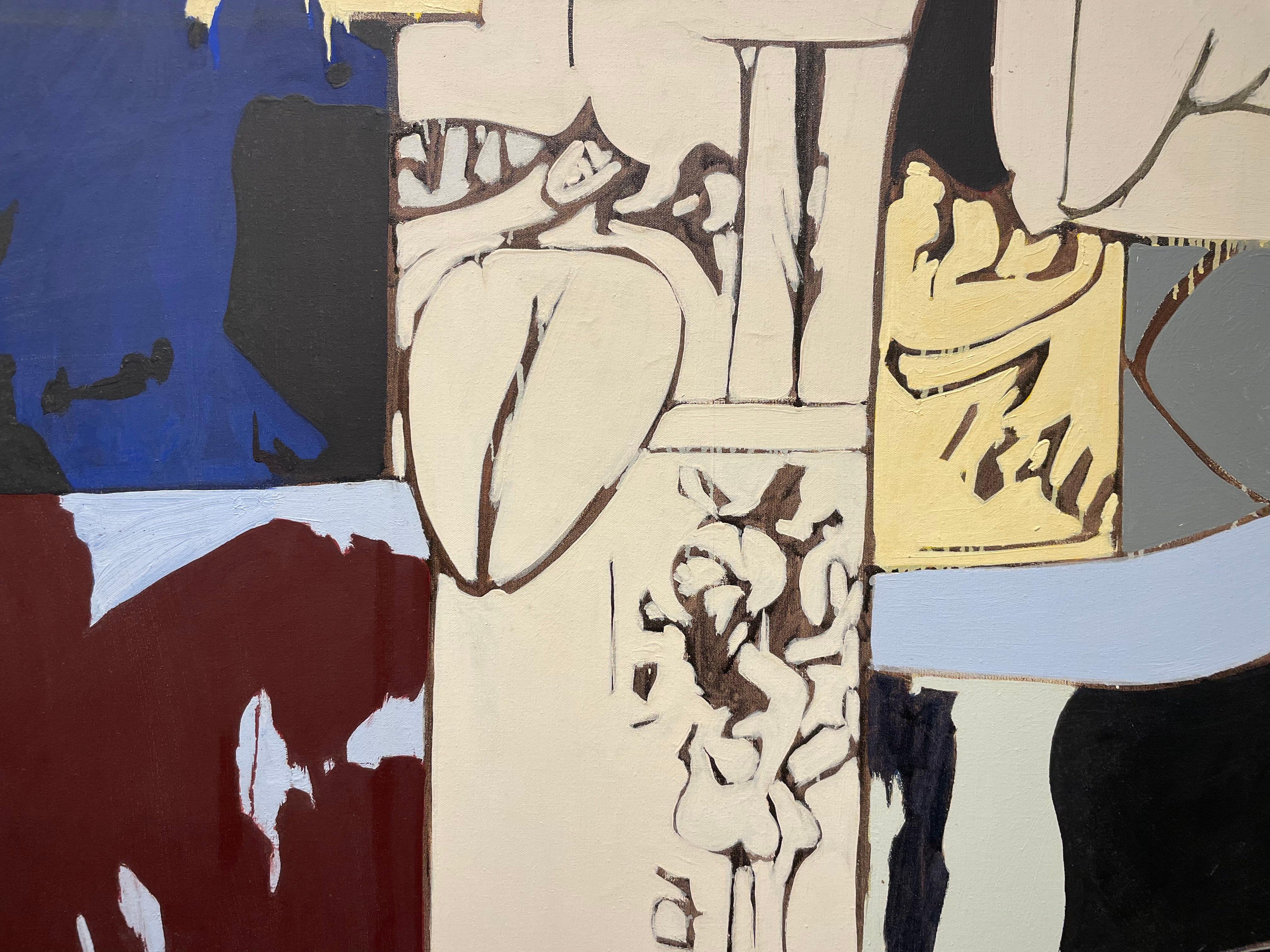 Saturday on Wednesday, Large Abstract Expressionist Acrylic Painting, 20th C. For Sale 6