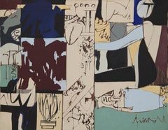 Saturday on Wednesday, Large Abstract Expressionist Acrylic Painting, 20th C.