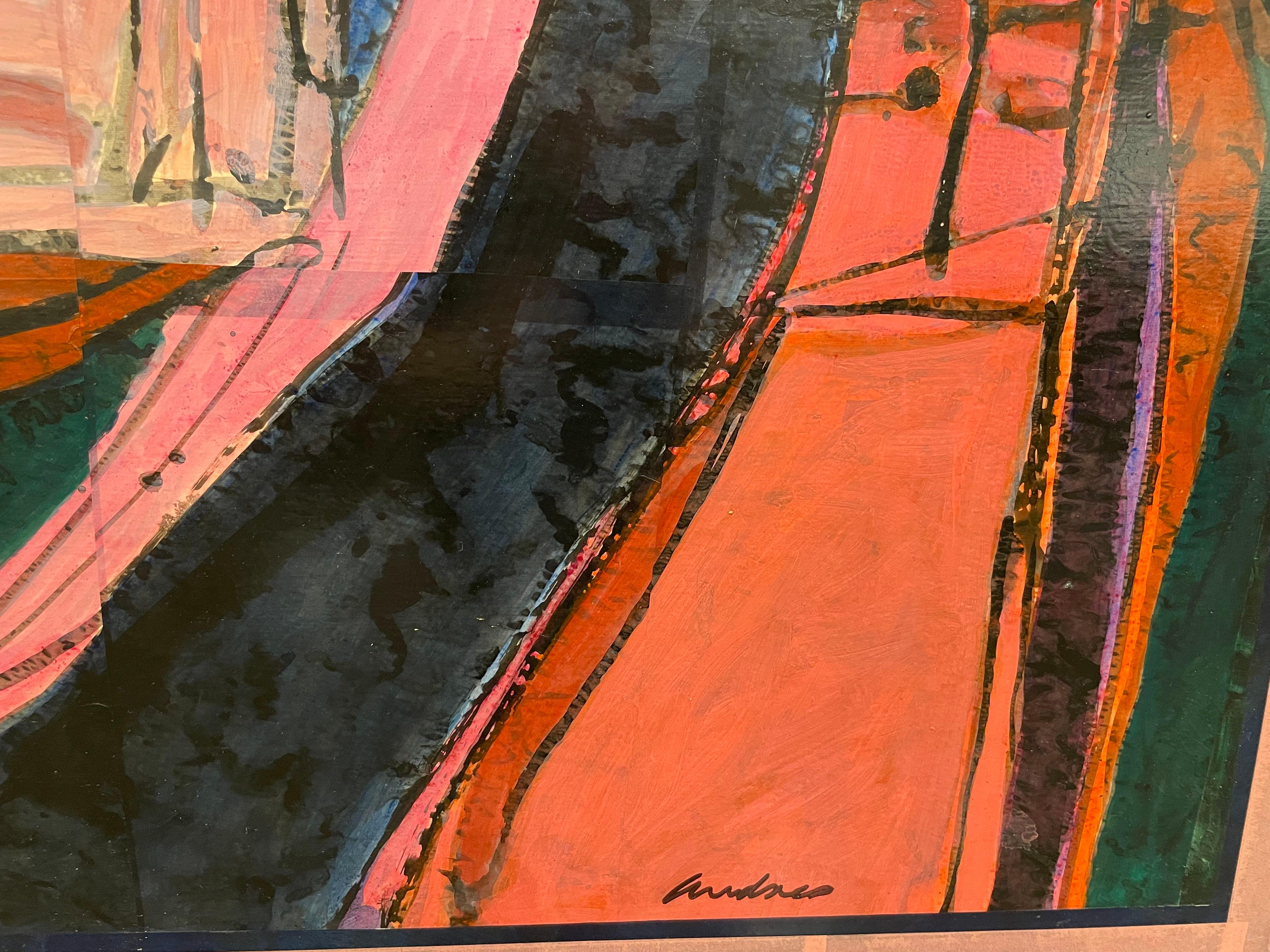 Summer Idyl, abstract expressionist painting by Cleveland School artist For Sale 6