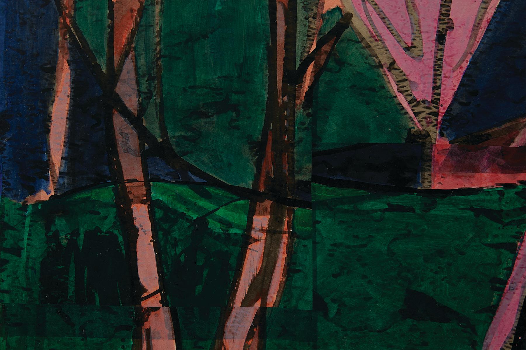 Summer Idyl, abstraktes expressionistisches Gemälde der Cleveland School-Künstlerin (Abstrakter Expressionismus), Painting, von Richard Andres