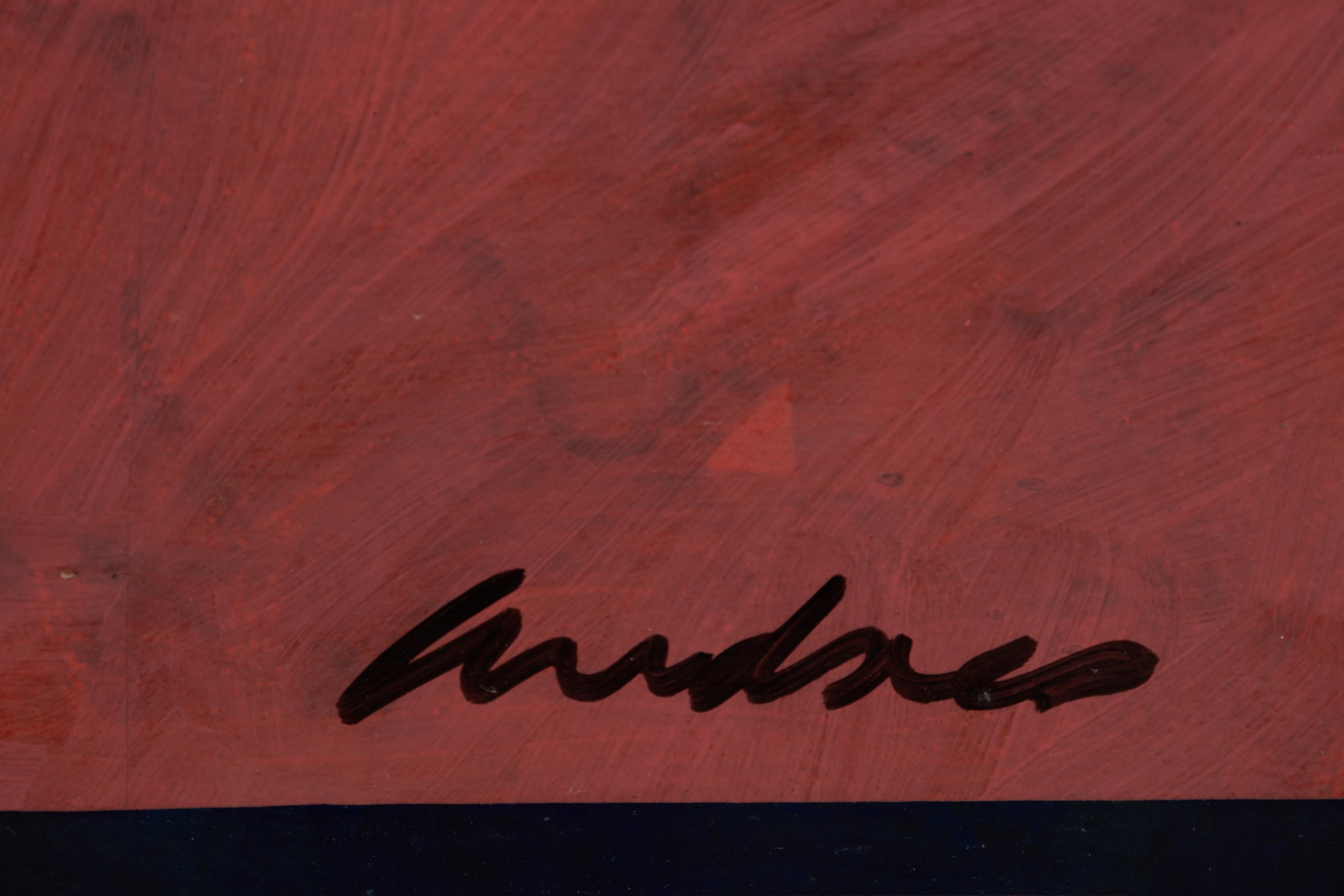 Richard Andre
Amerikaner, 1927-2013
Sommeridylle, ca. 1985
Acryl und Tinte auf Papier auf Leinwand aufgezogen
signiert unten rechts, verso signiert und betitelt
44,75 x 62,75 Zoll

Richard Andres wurde 1927 in Buffalo, New York, geboren. Als