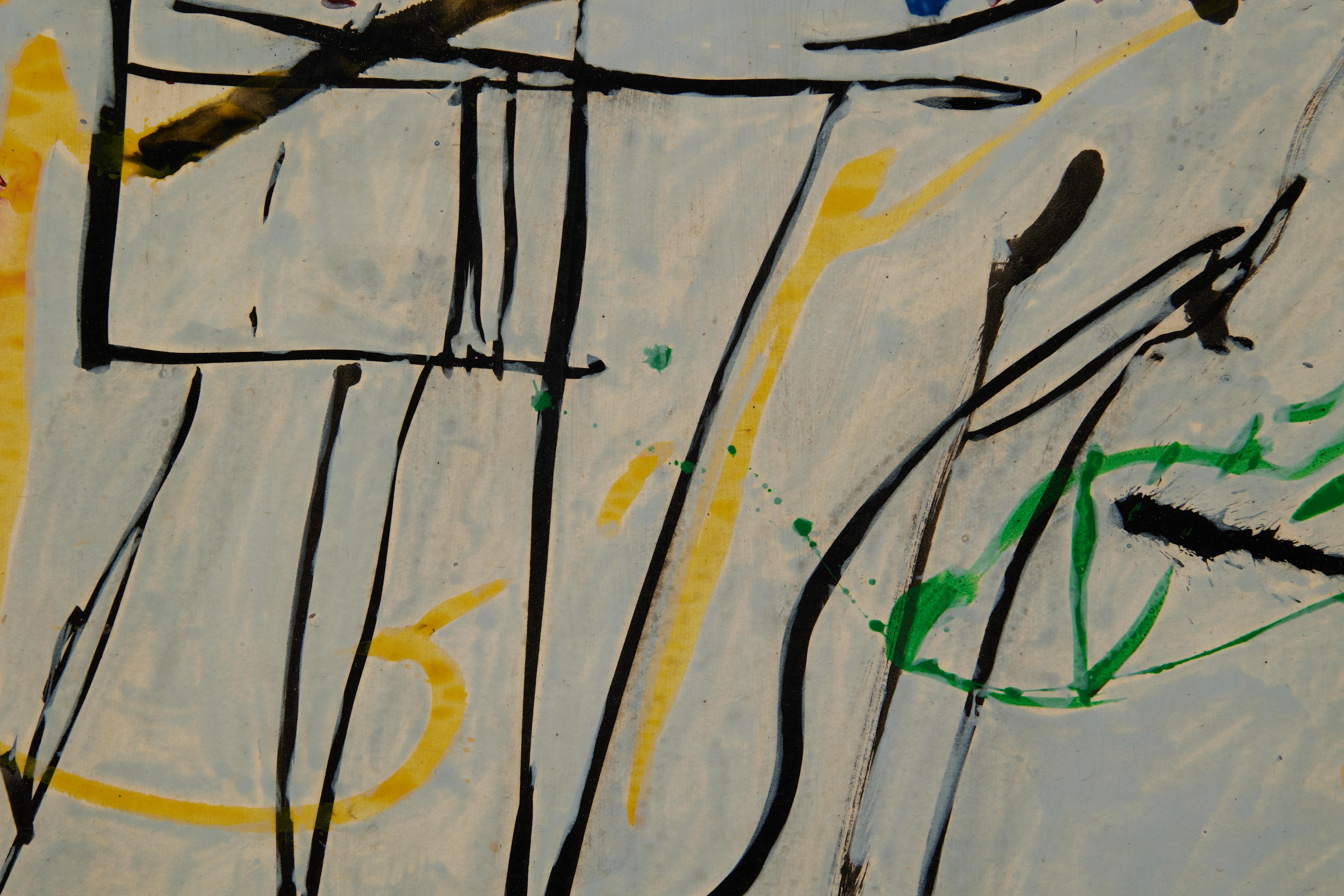 El Desafío, pintura expresionista abstracta del artista de la Escuela de Cleveland - Painting Expresionismo abstracto de Richard Andres